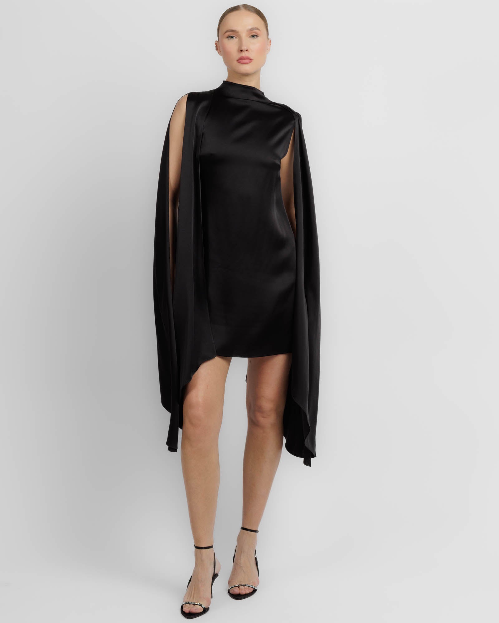 Cape Sleeve Mini Dress