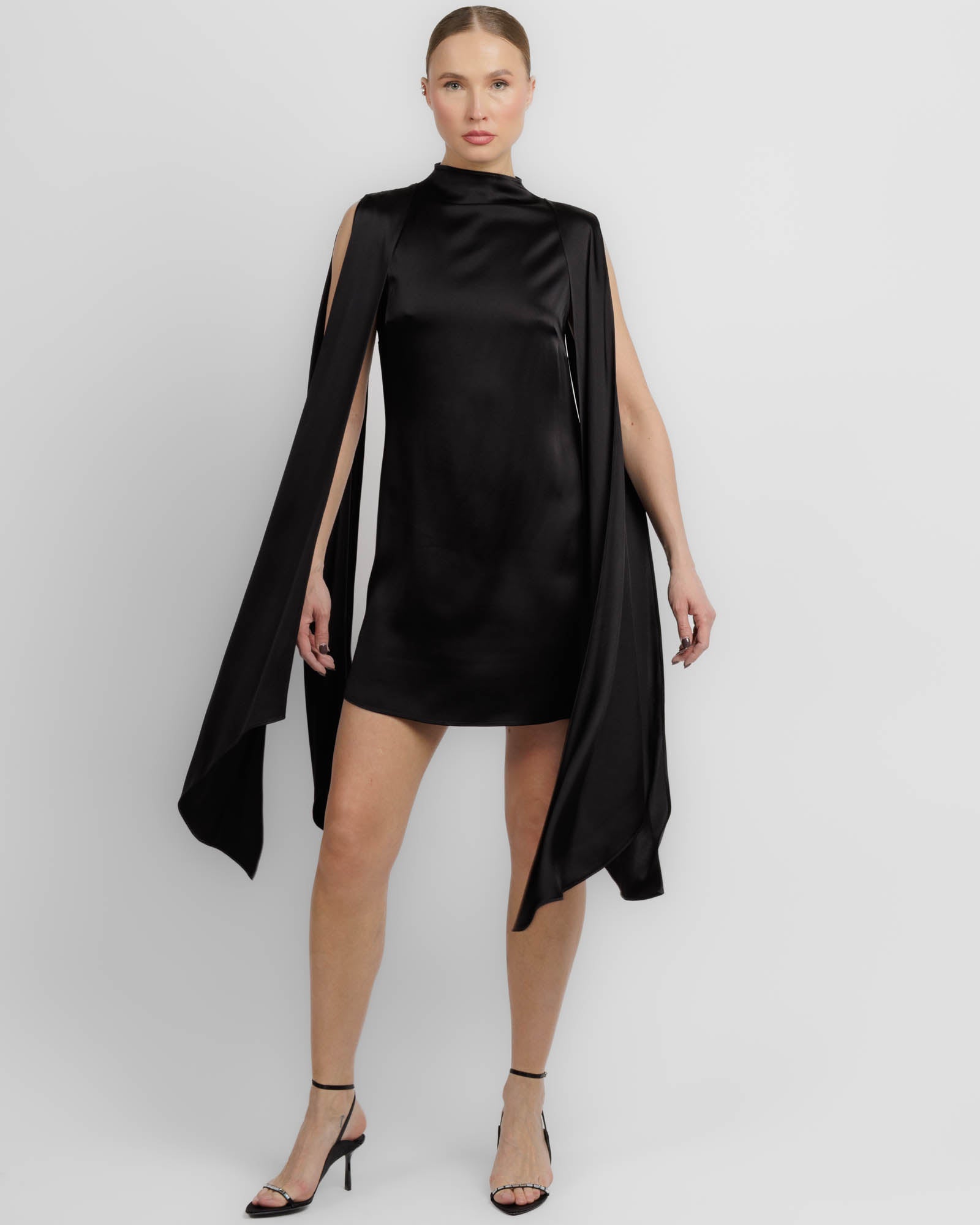 Cape Sleeve Mini Dress