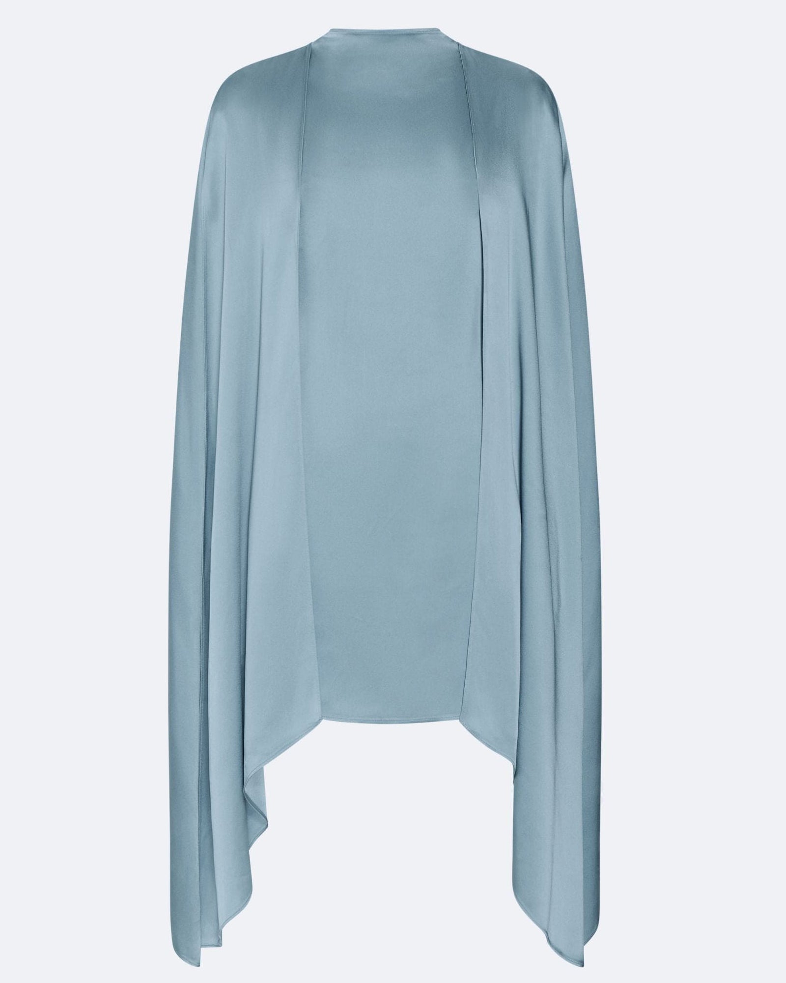 Satin Cape Sleeve Mini Dress
