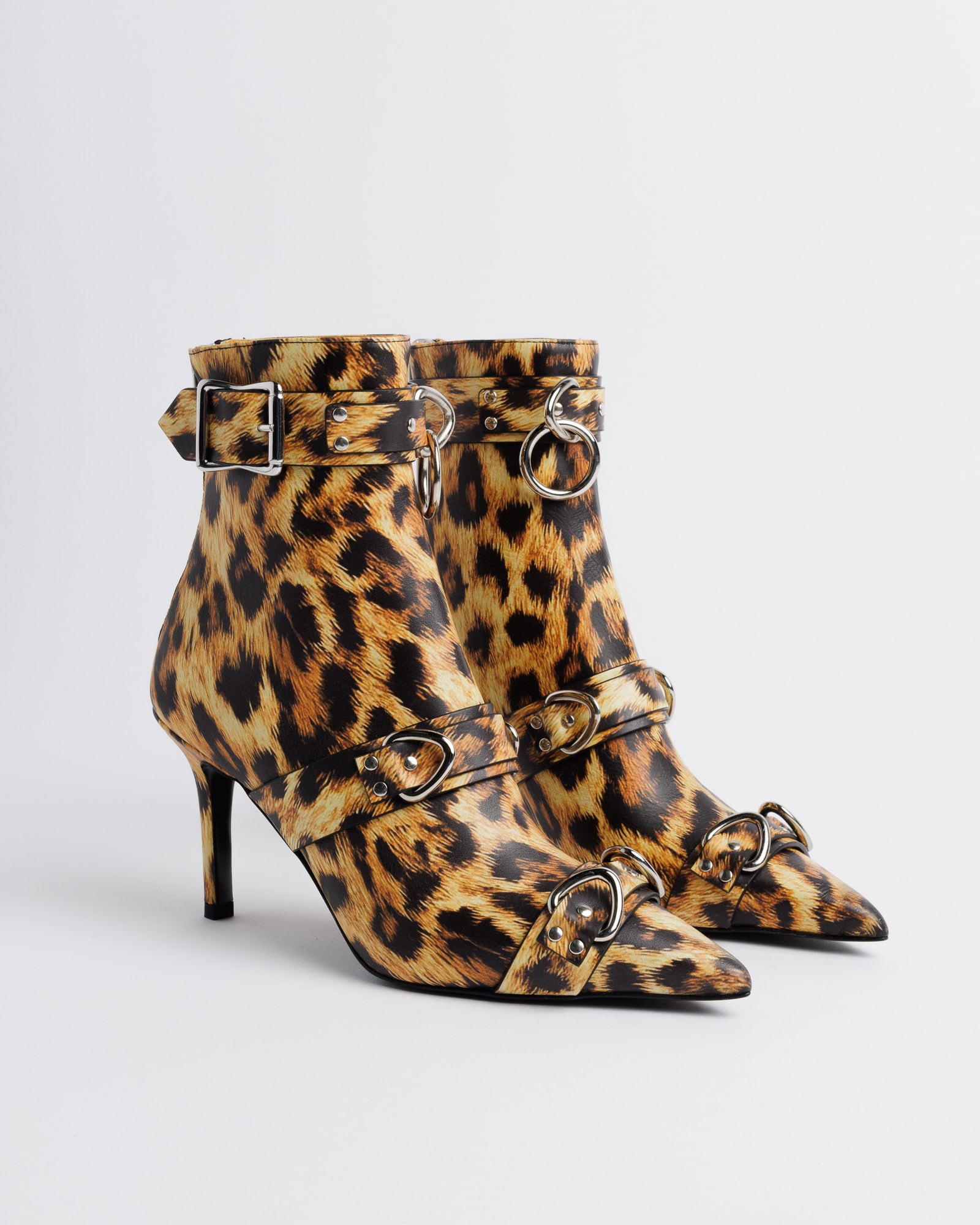 Strapped Heeled Boot
