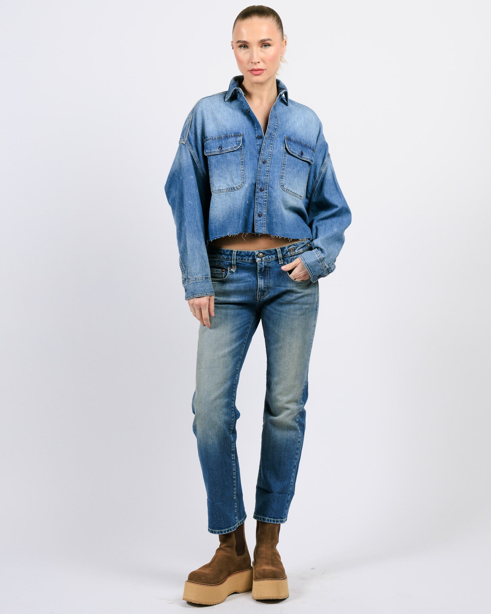 Cuffed Boy Straight Jeans
