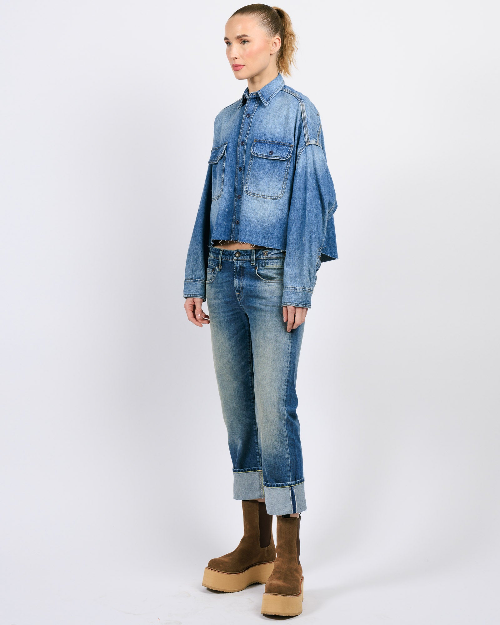 Cuffed Boy Straight Jeans