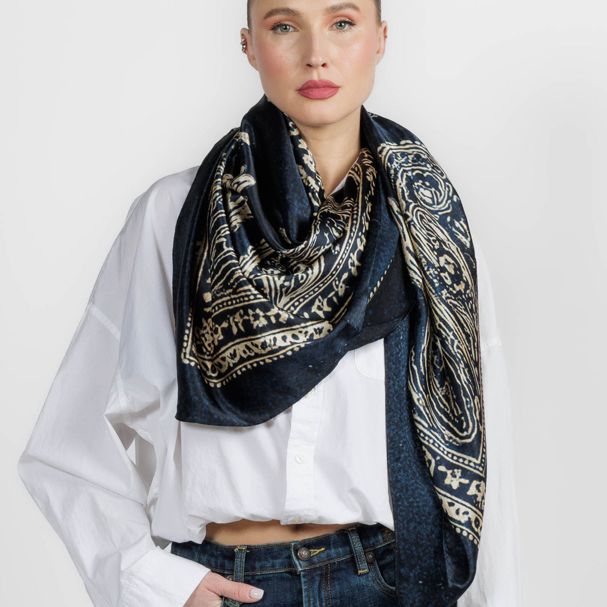 R13 Oversized Bandana Scarf