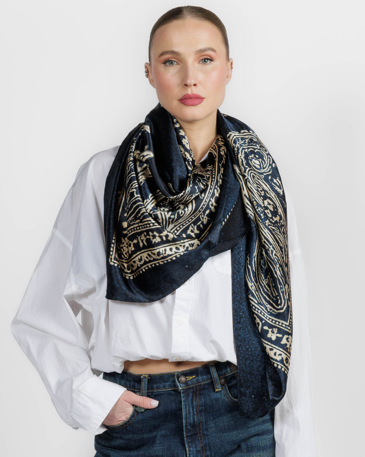 R13 Oversized Bandana Scarf