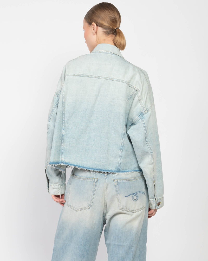 Oversized Trucker Denim Jacket R13 Luxury Designer Fashion