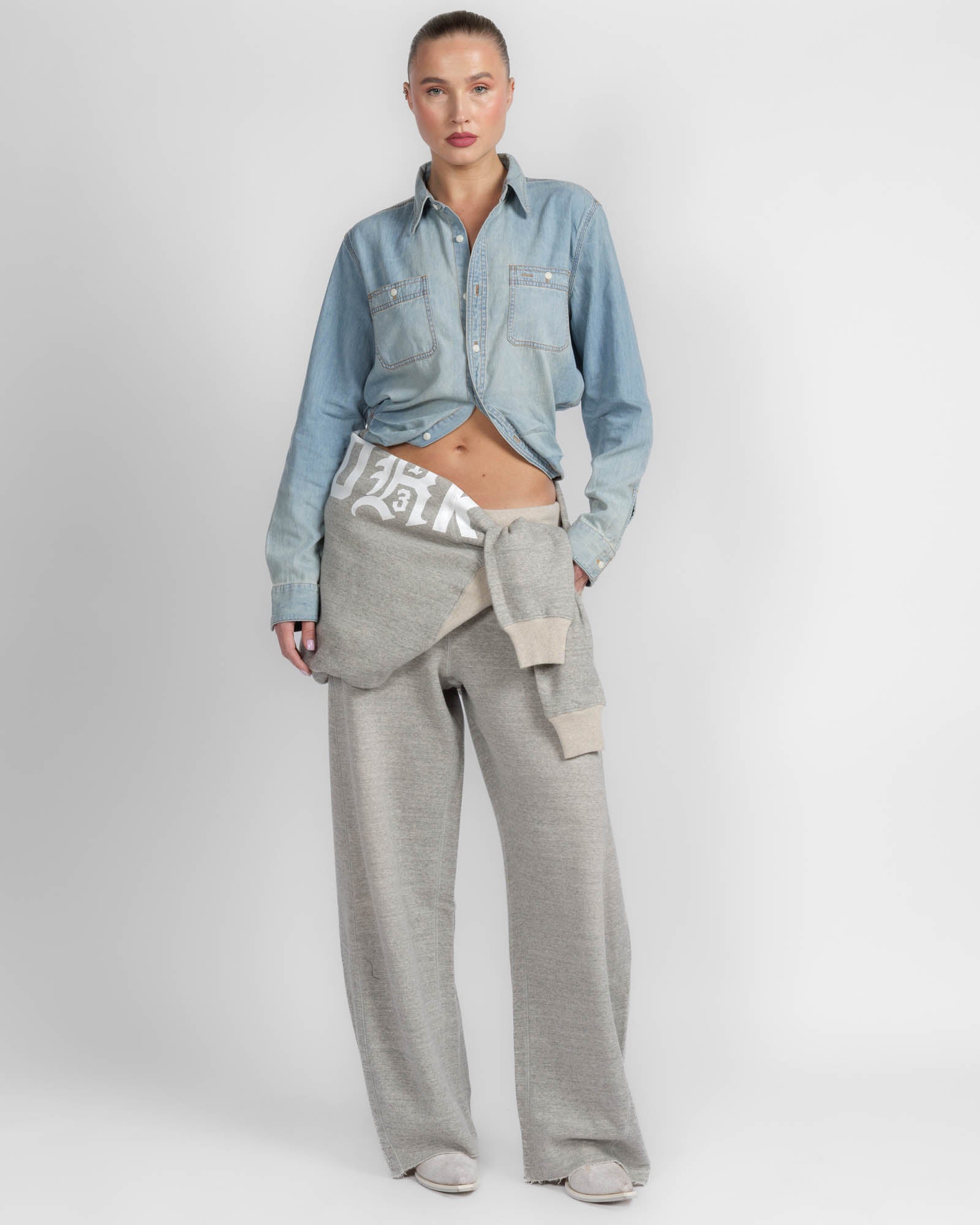 Wrap Denim Shirt