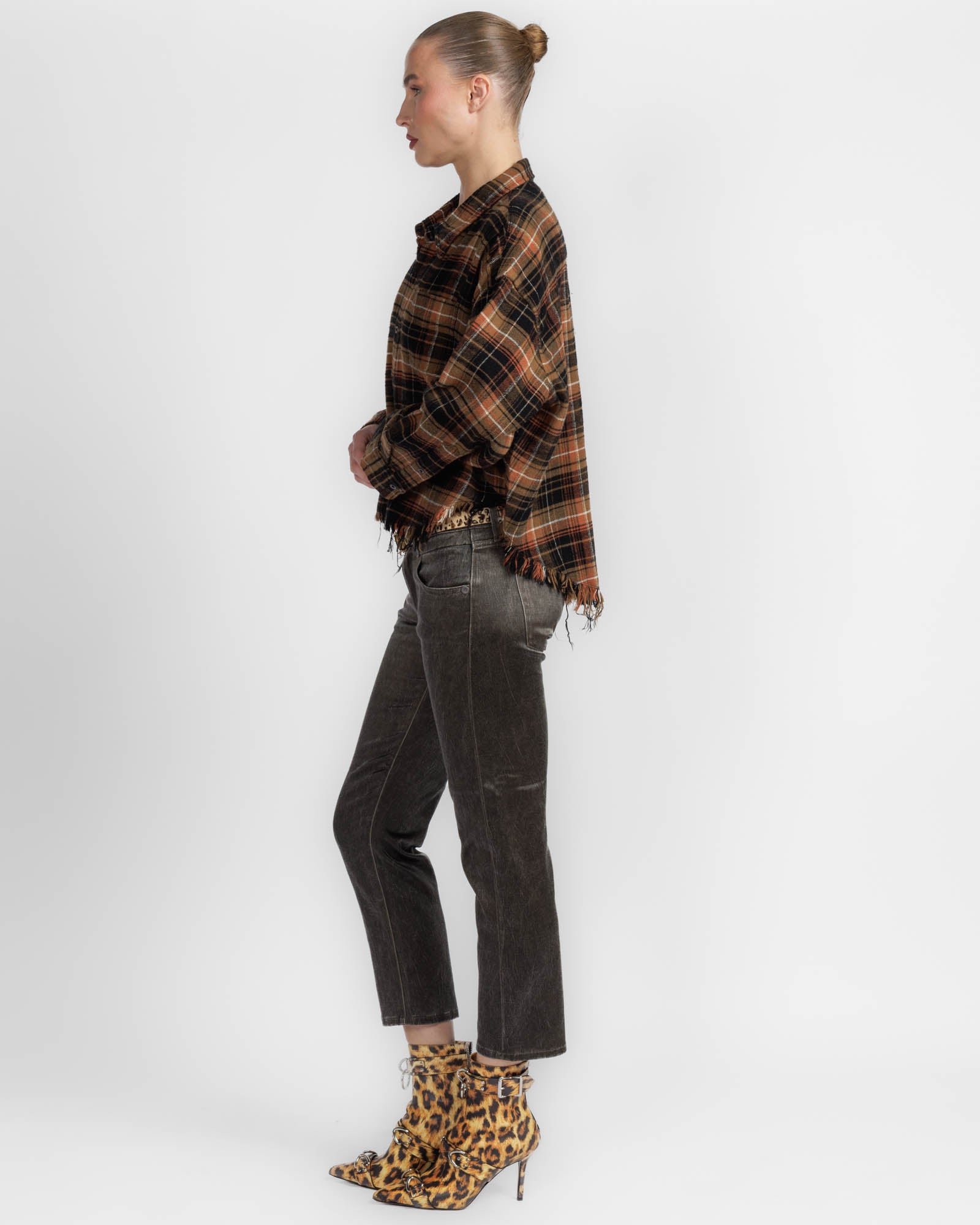 Drop Neck Crop Shirt