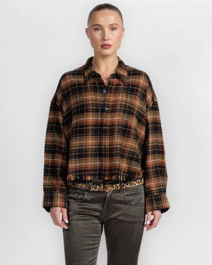 Drop Neck Crop Shirt