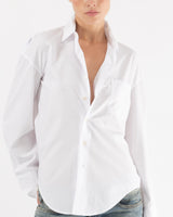 Long Sleeve Boxy Button-Up Shirt
