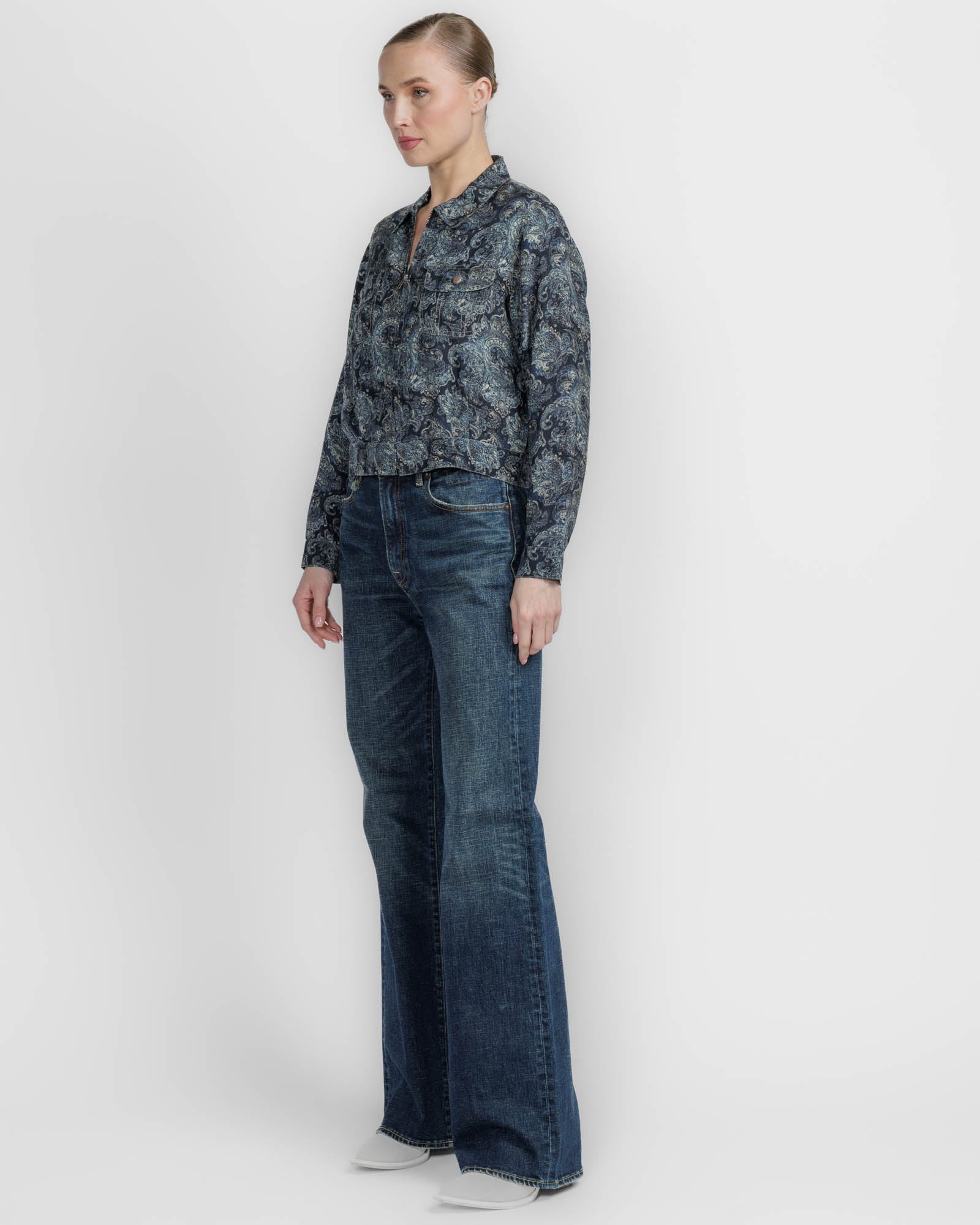 Cropped Shrunken Zip Up