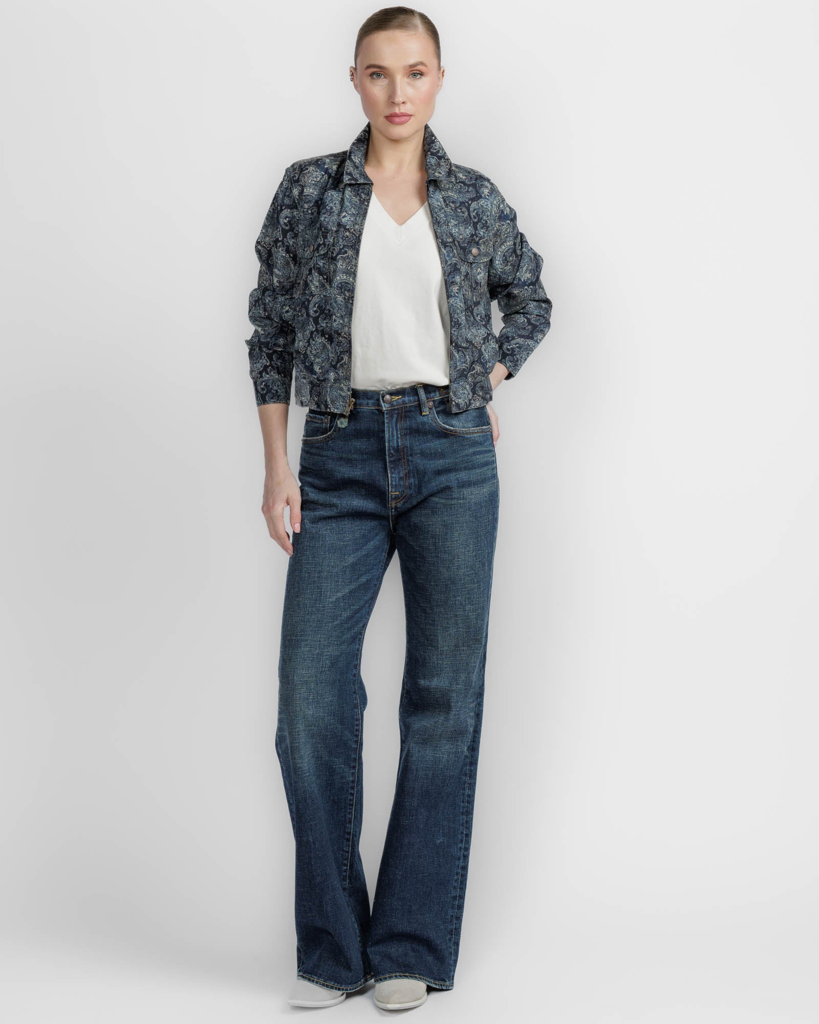 Cropped Shrunken Zip Up