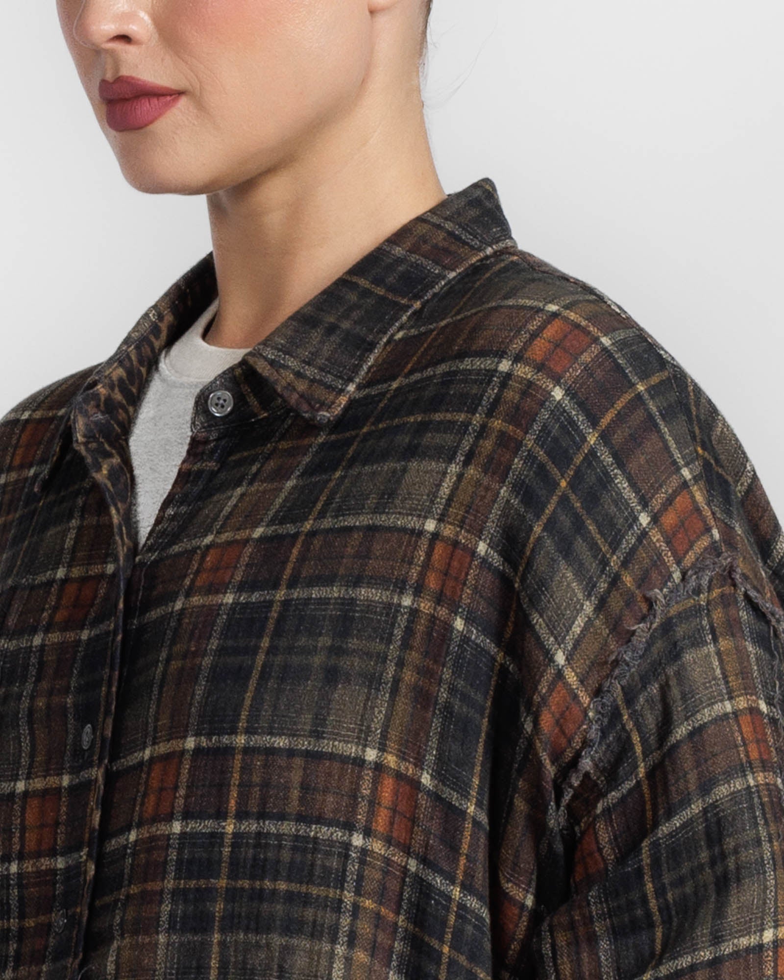 Reversible Shredded Seam Shirt