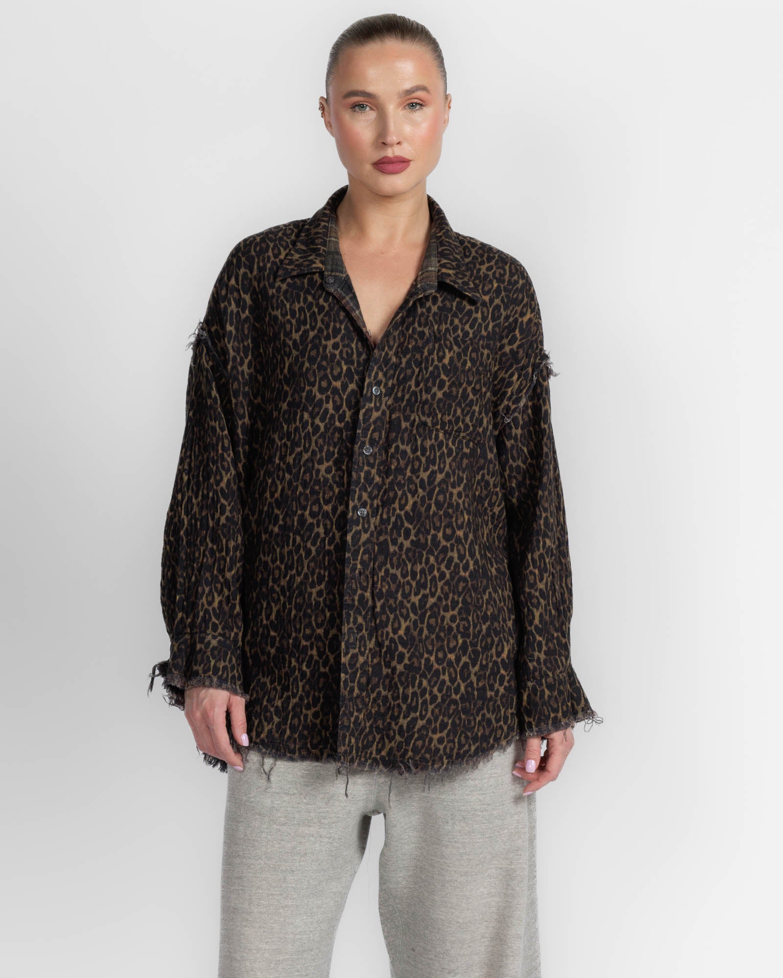 Reversible Shredded Seam Shirt