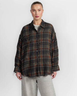 Reversible Shredded Seam Shirt