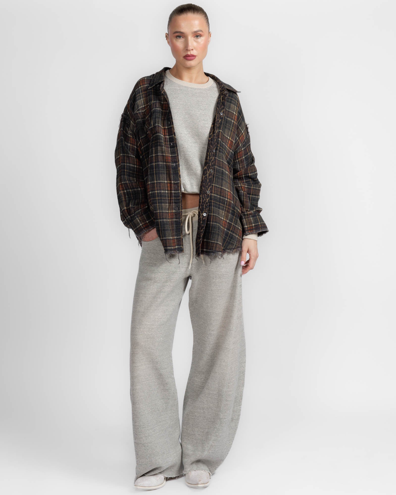 Reversible Shredded Seam Shirt