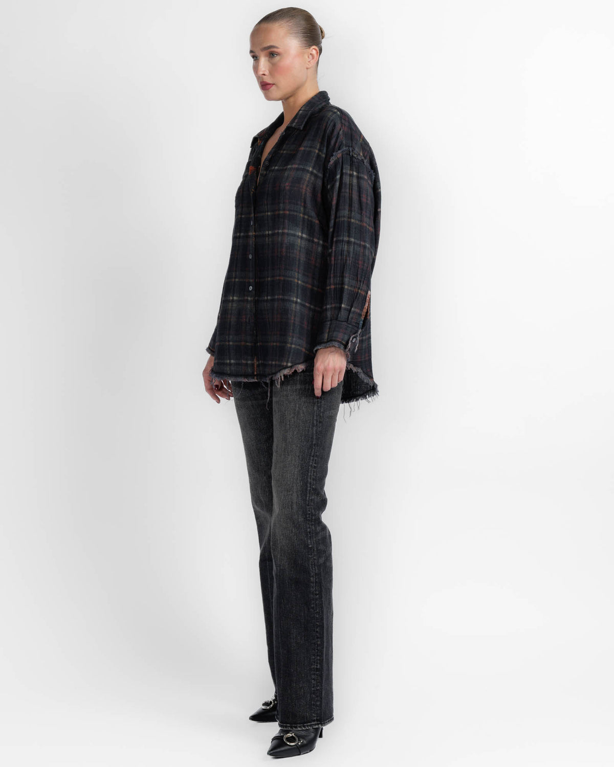 Reversible Shredded Seam Shirt