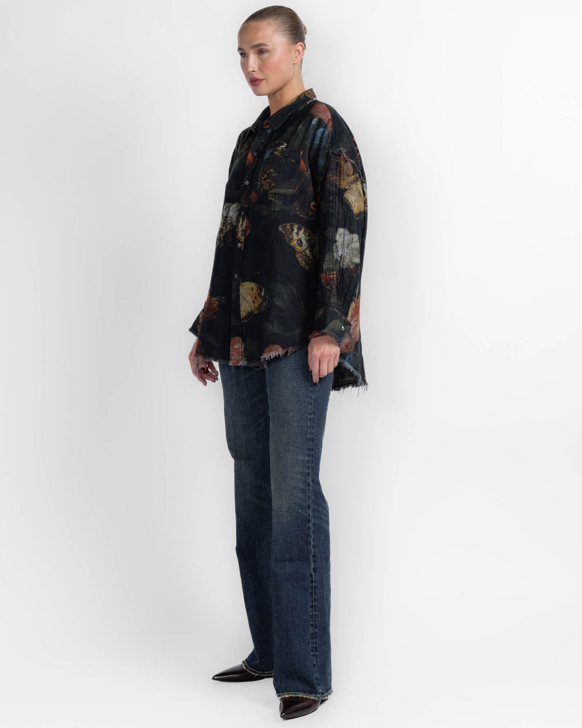Reversible Shredded Seam Shirt