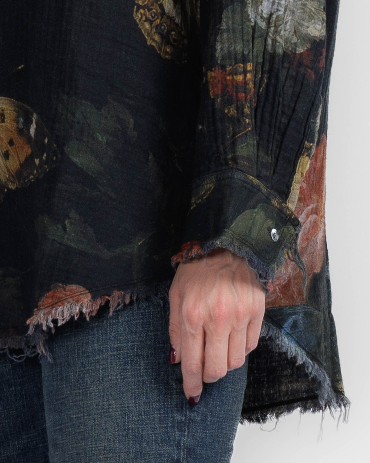 Reversible Shredded Seam Shirt