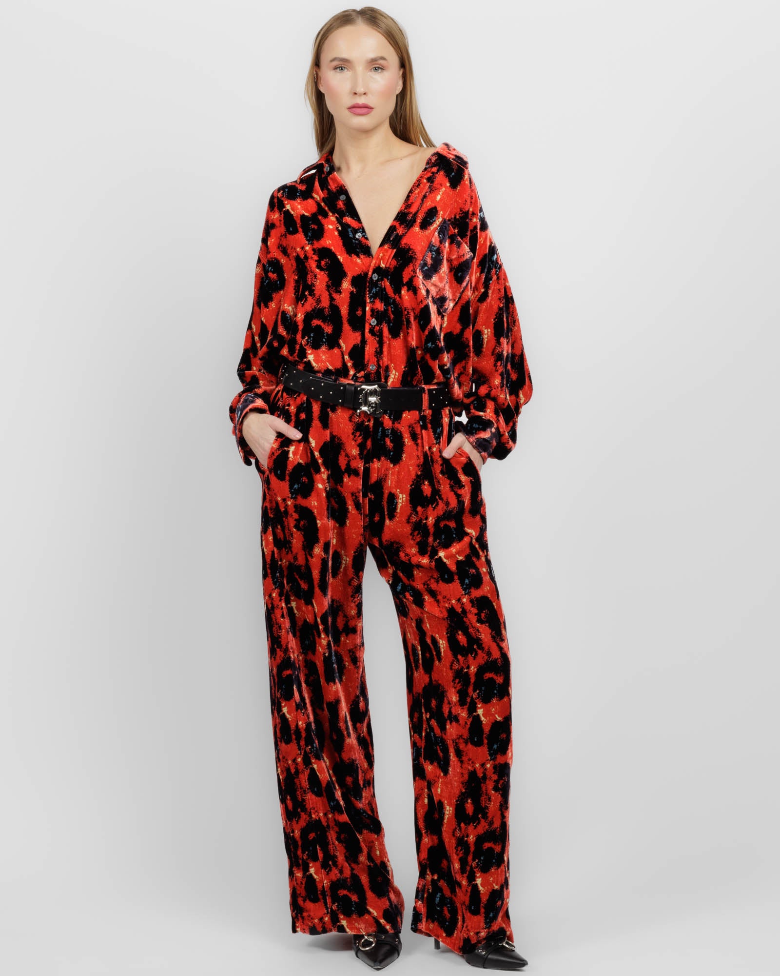 Pleat Wide Leg Pants