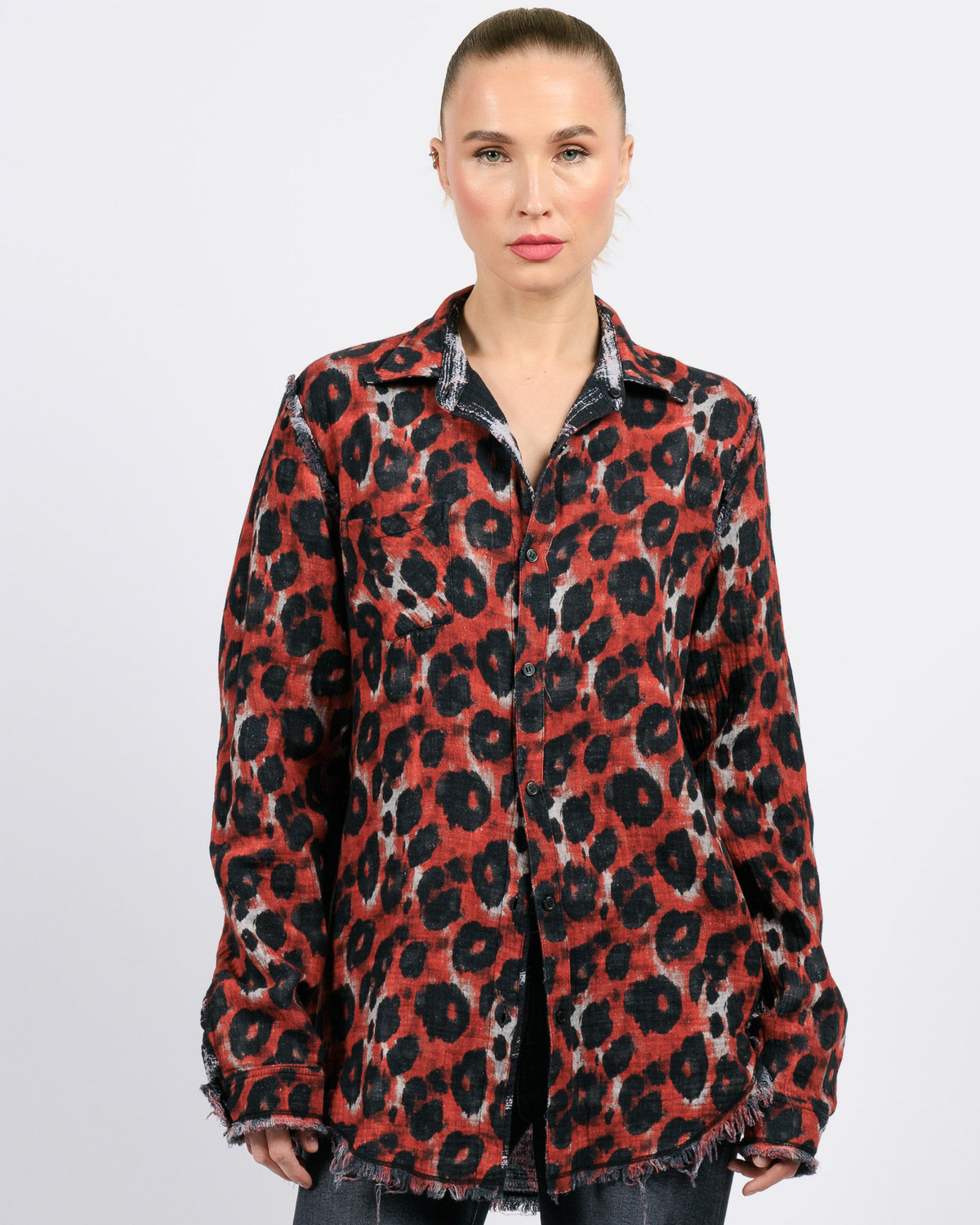 R13 Reversible Shredded Shirt