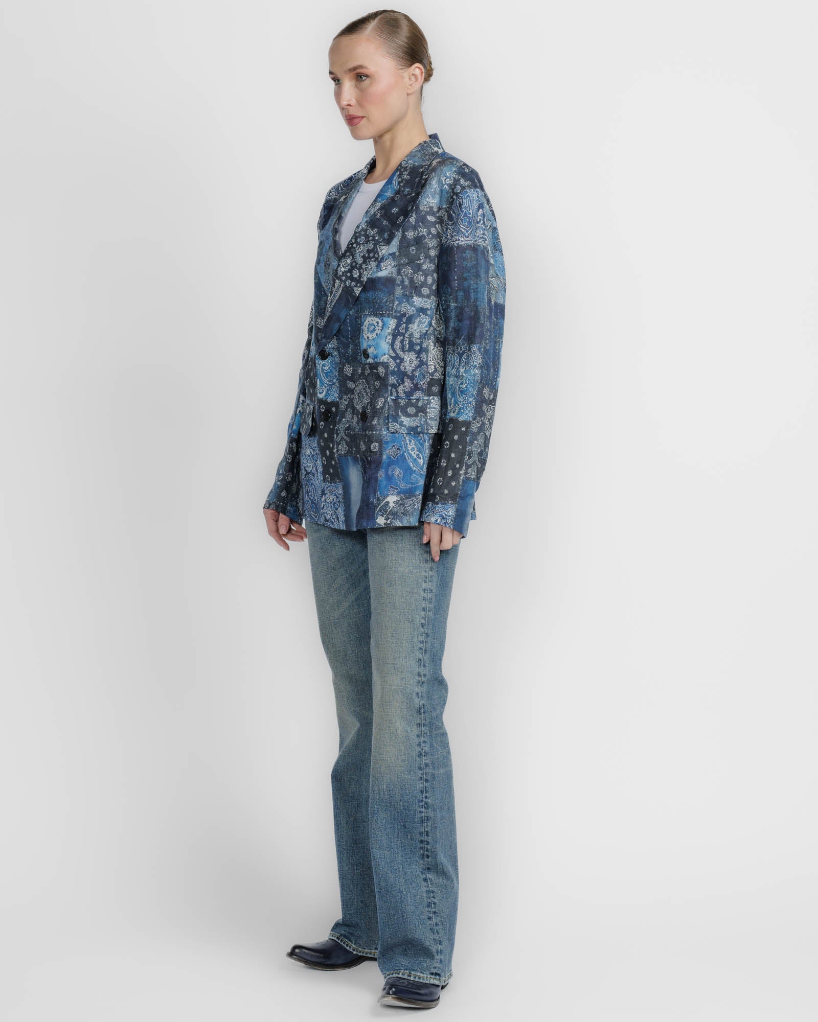 Double Peak Ragged Blazer