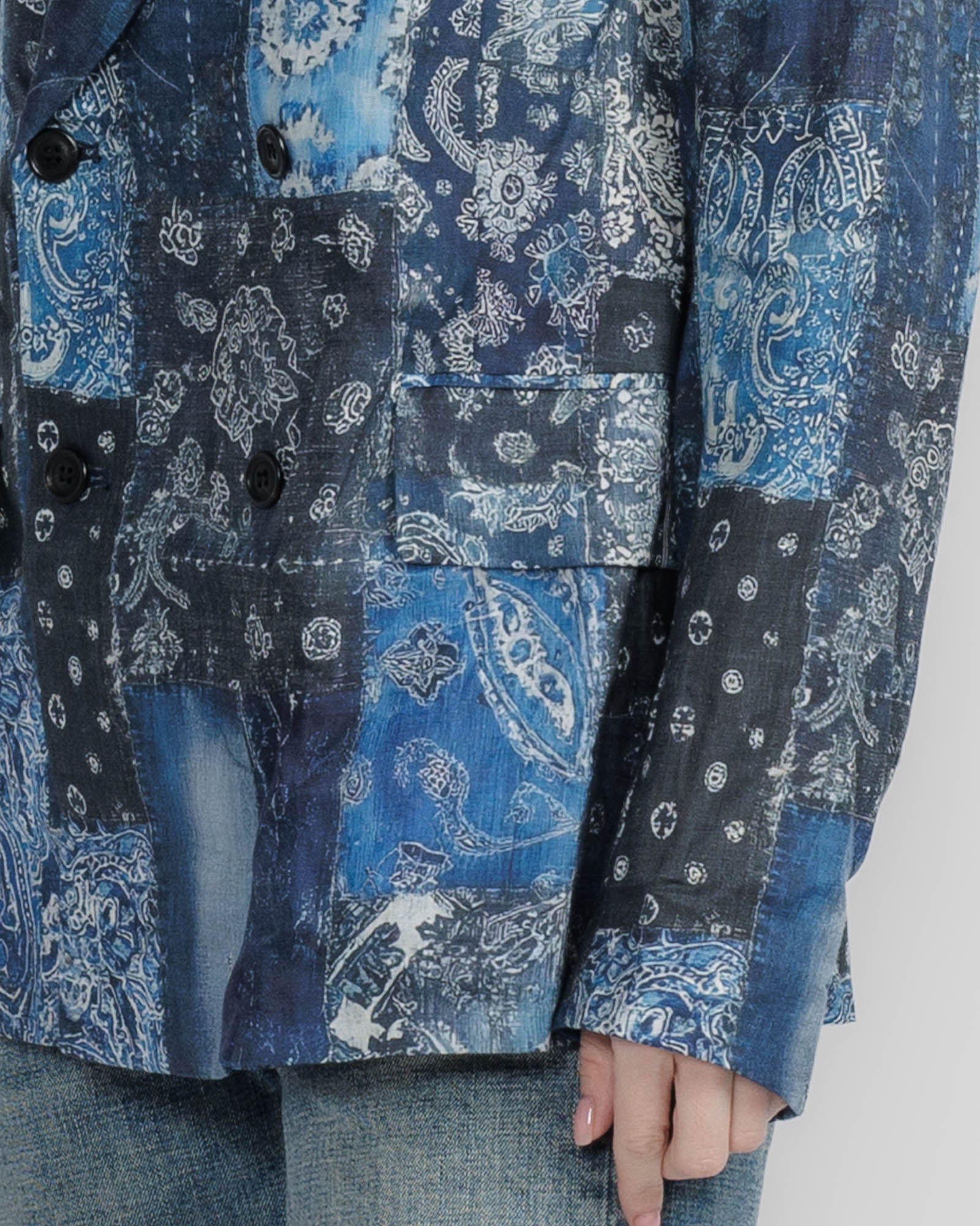 Double Peak Ragged Blazer