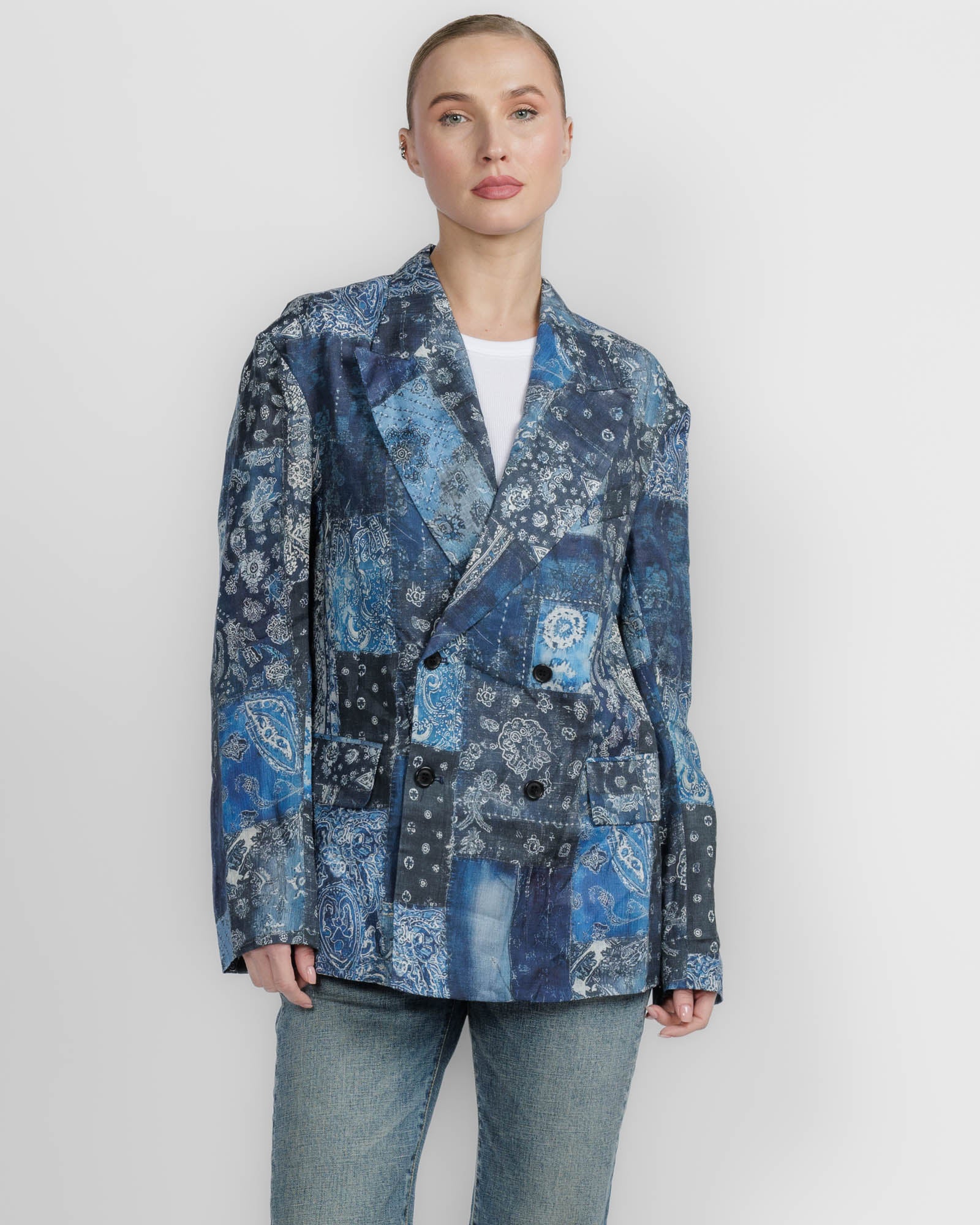 Double Peak Ragged Blazer