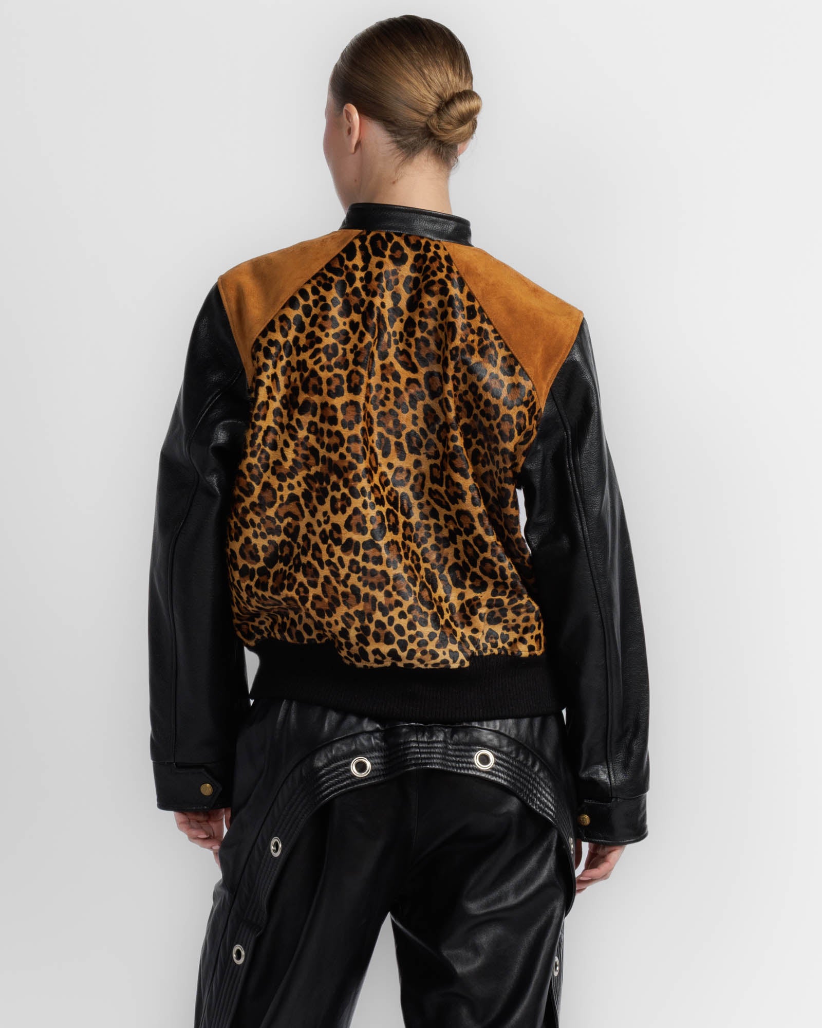 Mix Leather Bomber