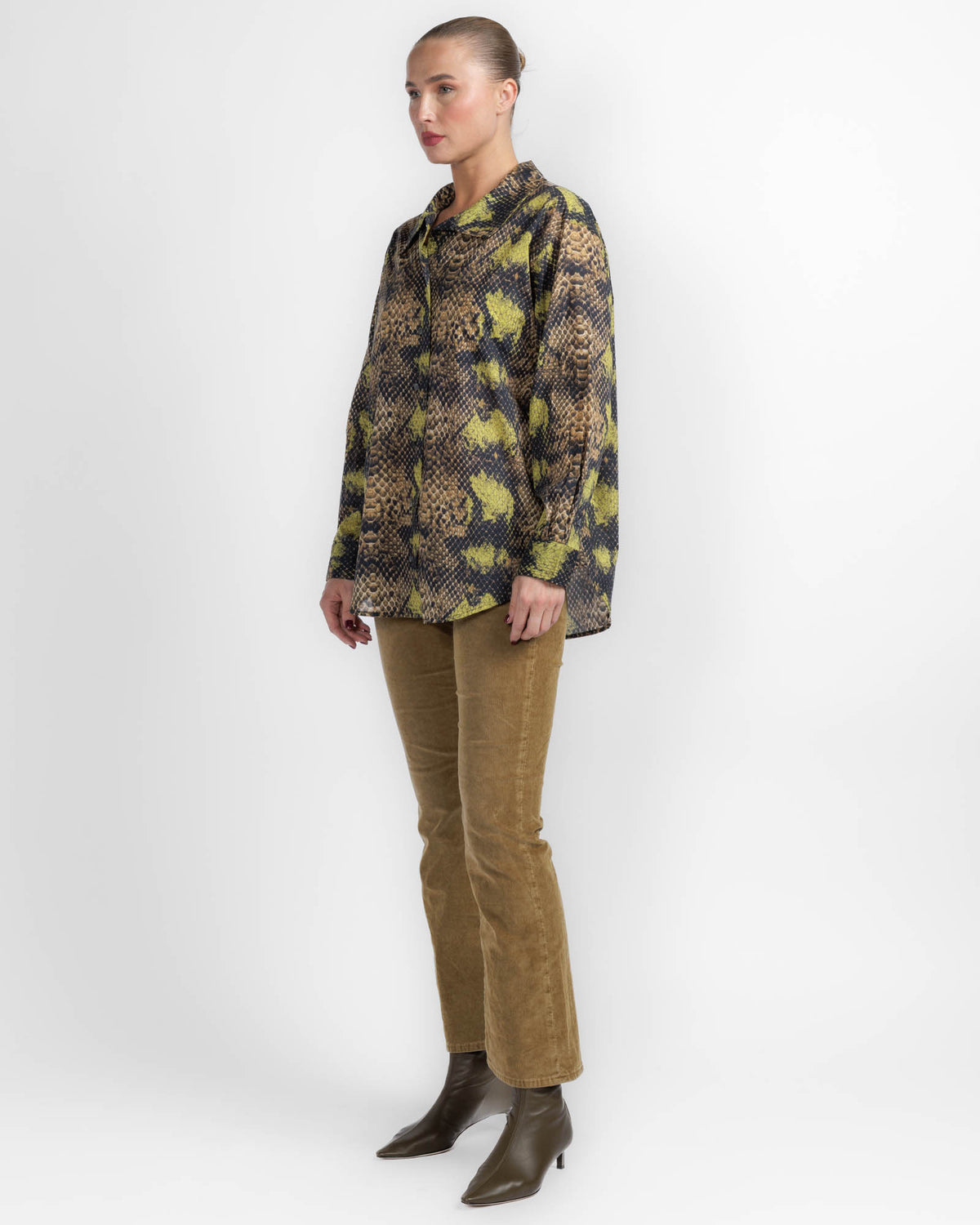 Tall Collar Boyfriend Shirt