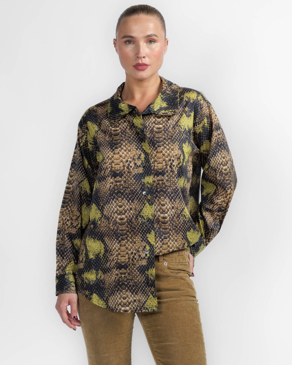 Tall Collar Boyfriend Shirt