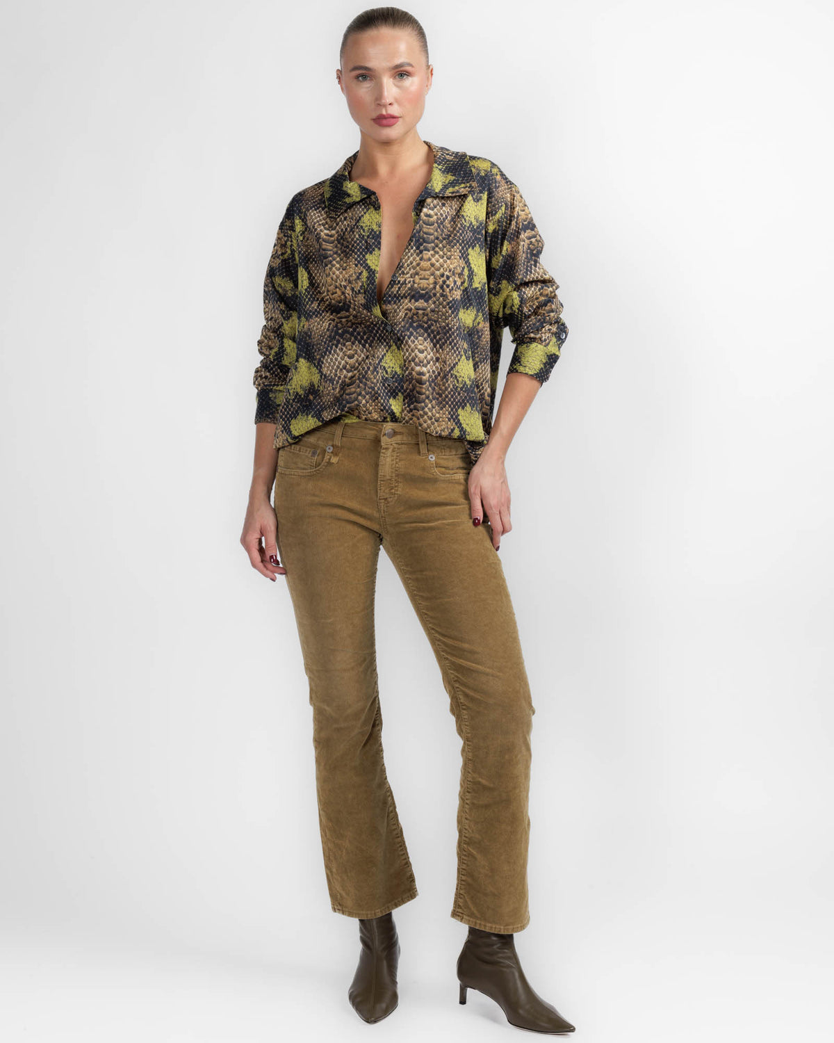 Tall Collar Boyfriend Shirt