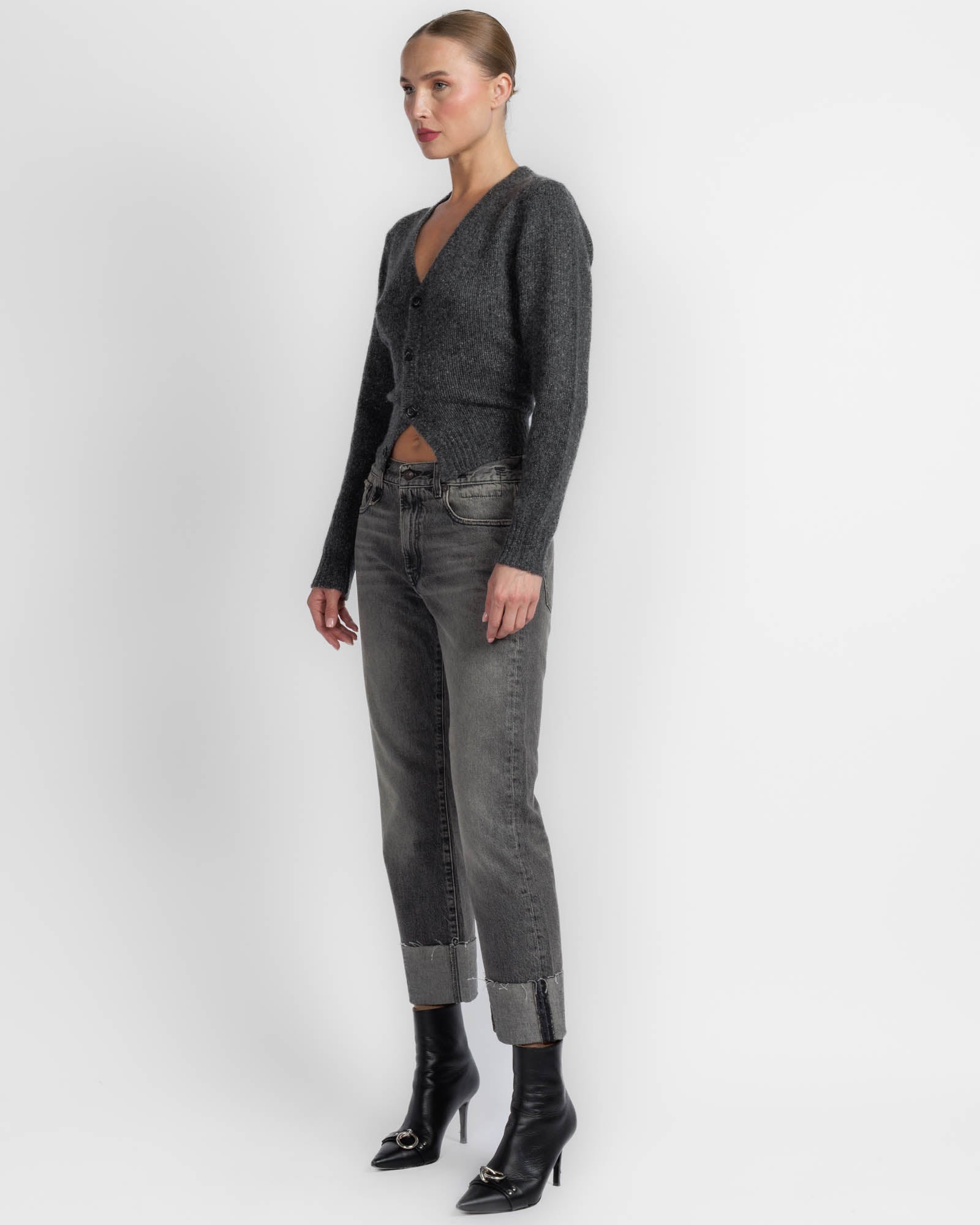 Split Hem Cardigan