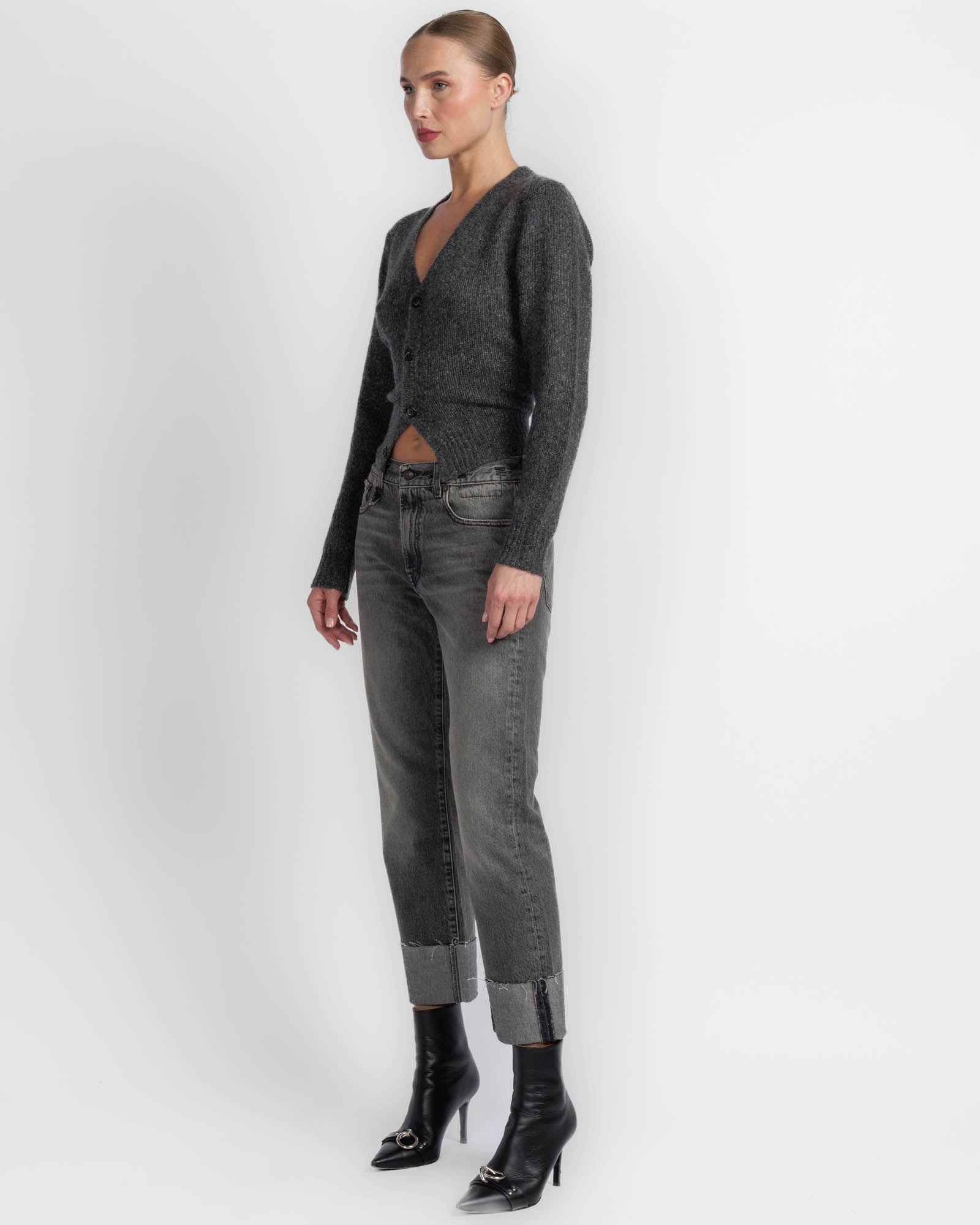 Split Hem Cardigan
