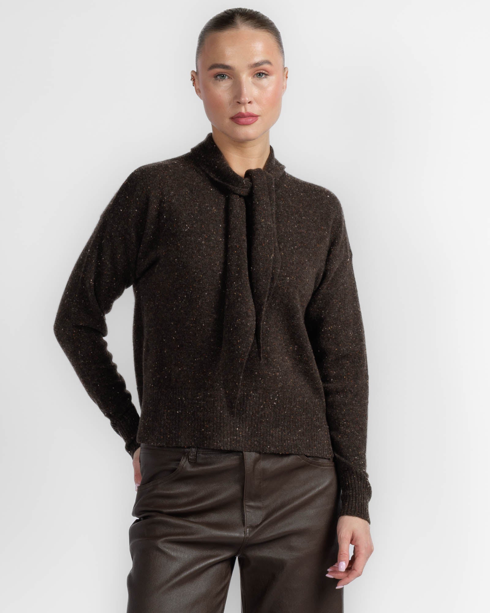 Detachable Tie Crewneck