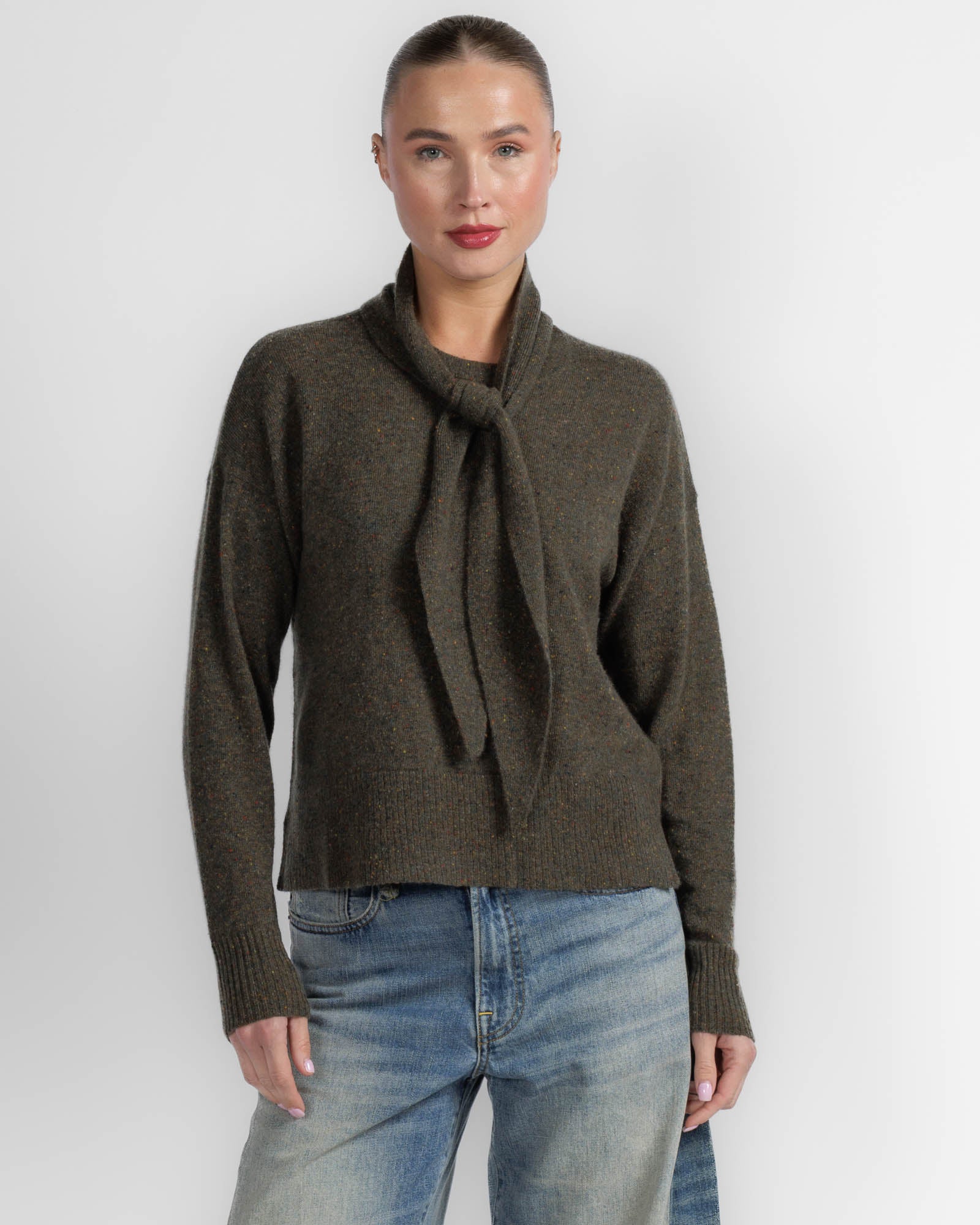 Detachable Tie Crewneck
