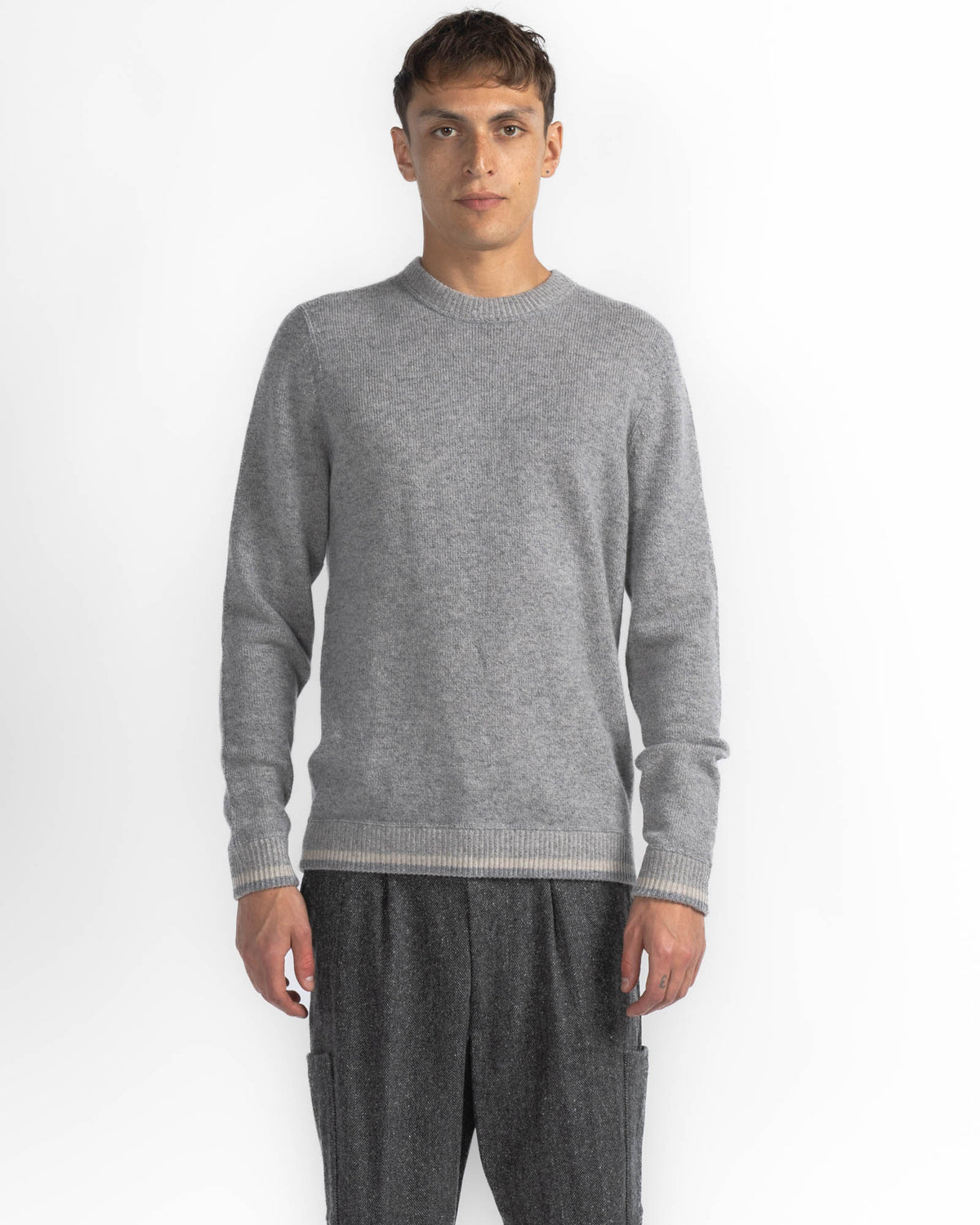Reverse Stripe Crewneck