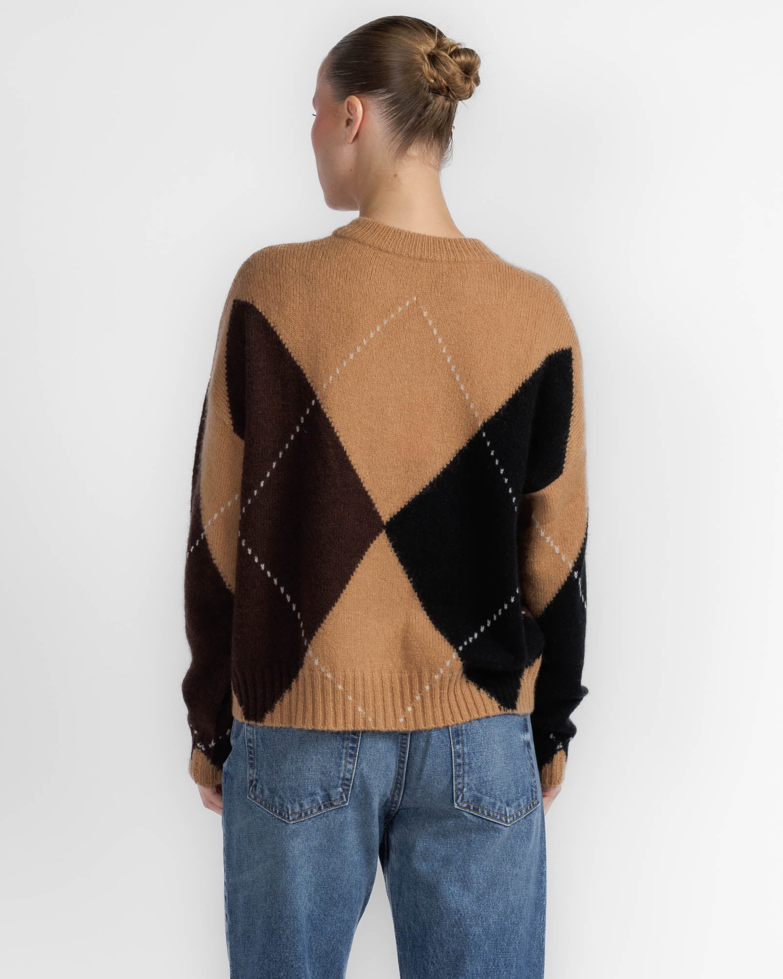 Oversized Argyle Sweater