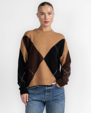 Oversized Argyle Sweater