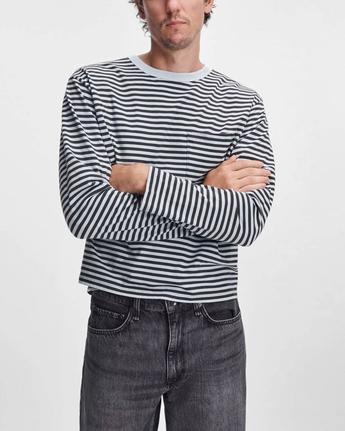 Rag & Bone Boxy Stripe Long Sleeve