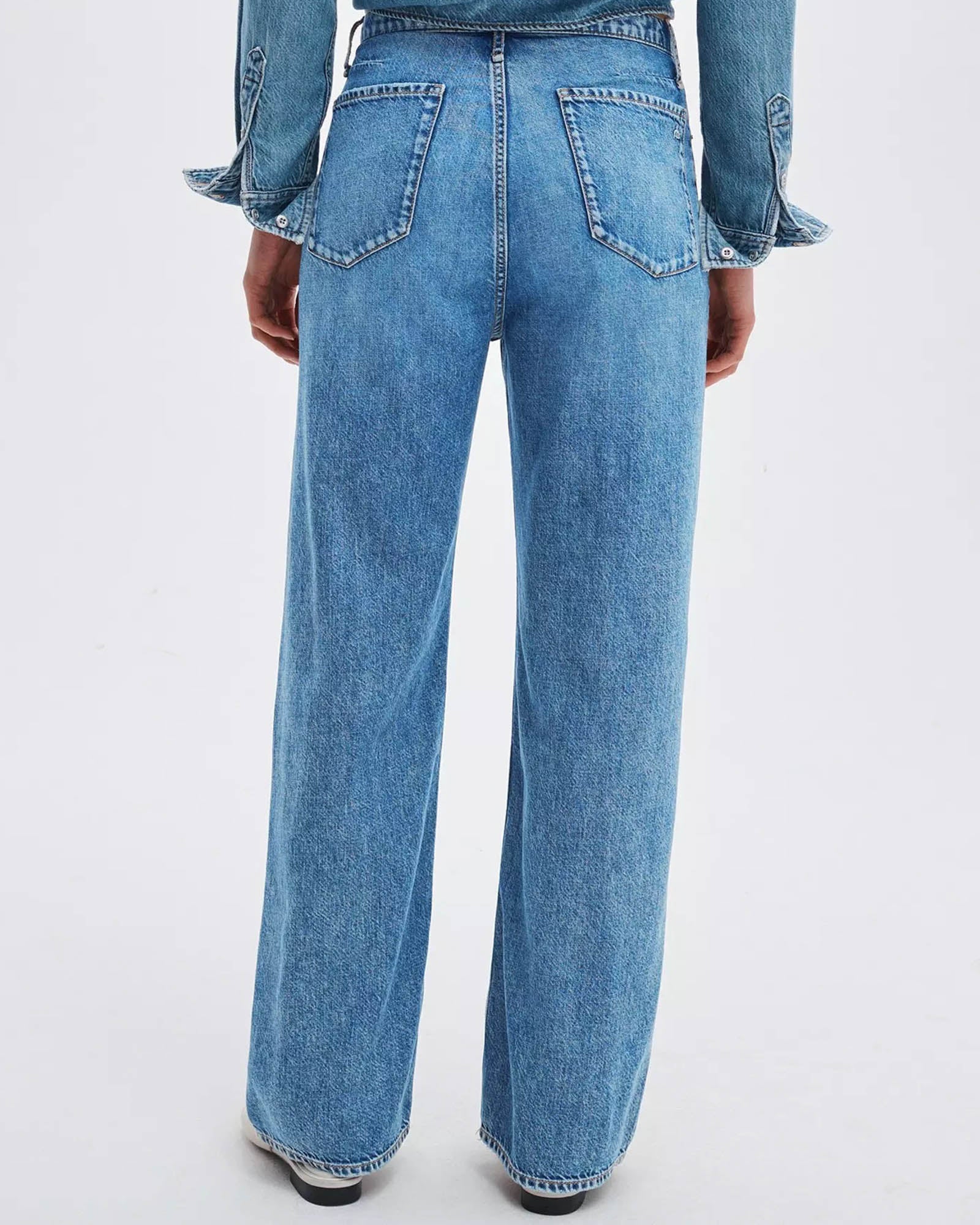 Phoebe Drawstring Wide-Leg Jeans