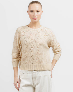 Allover Pointelle Crew Neck