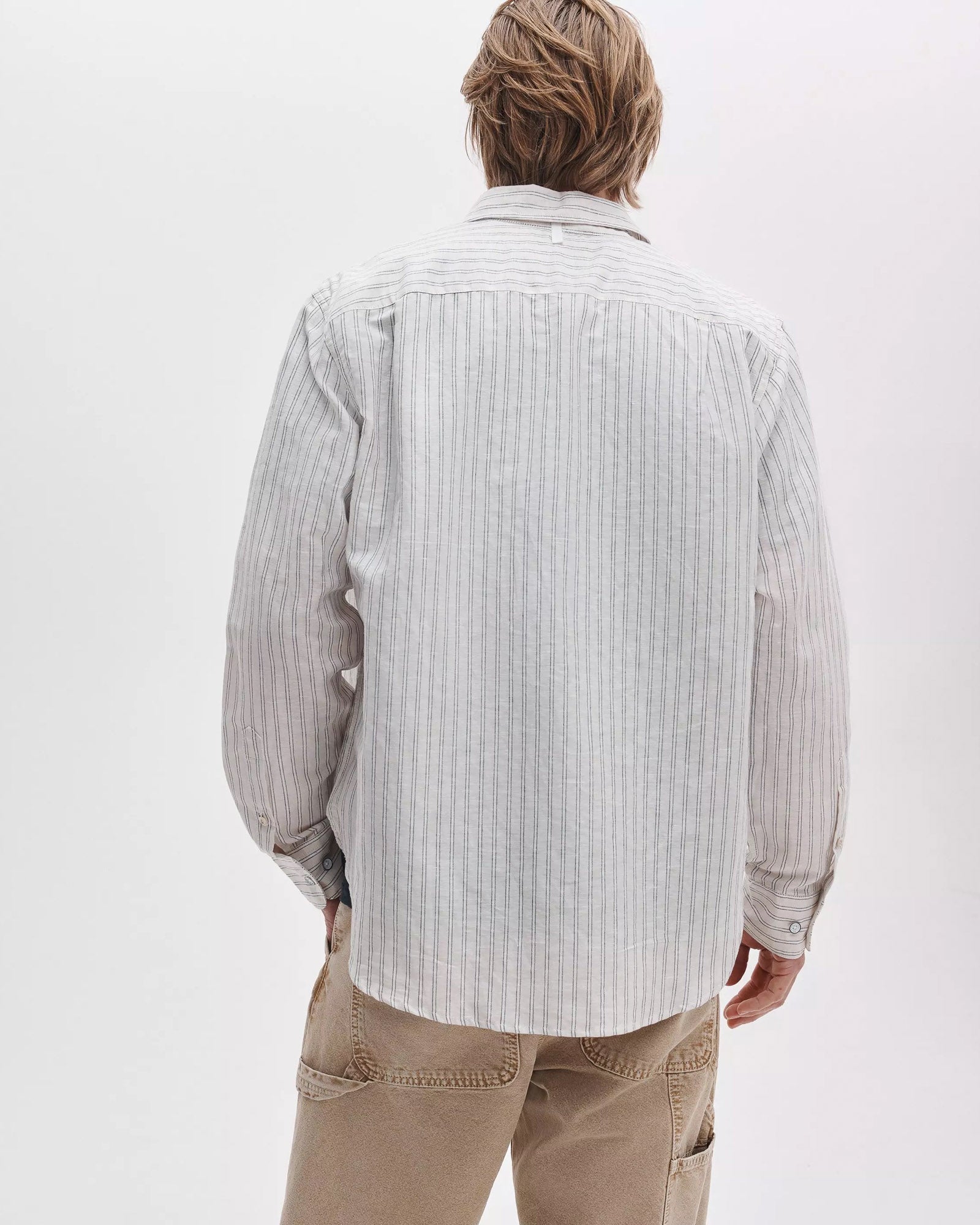 Fine Long Sleeve Stripe Shirt