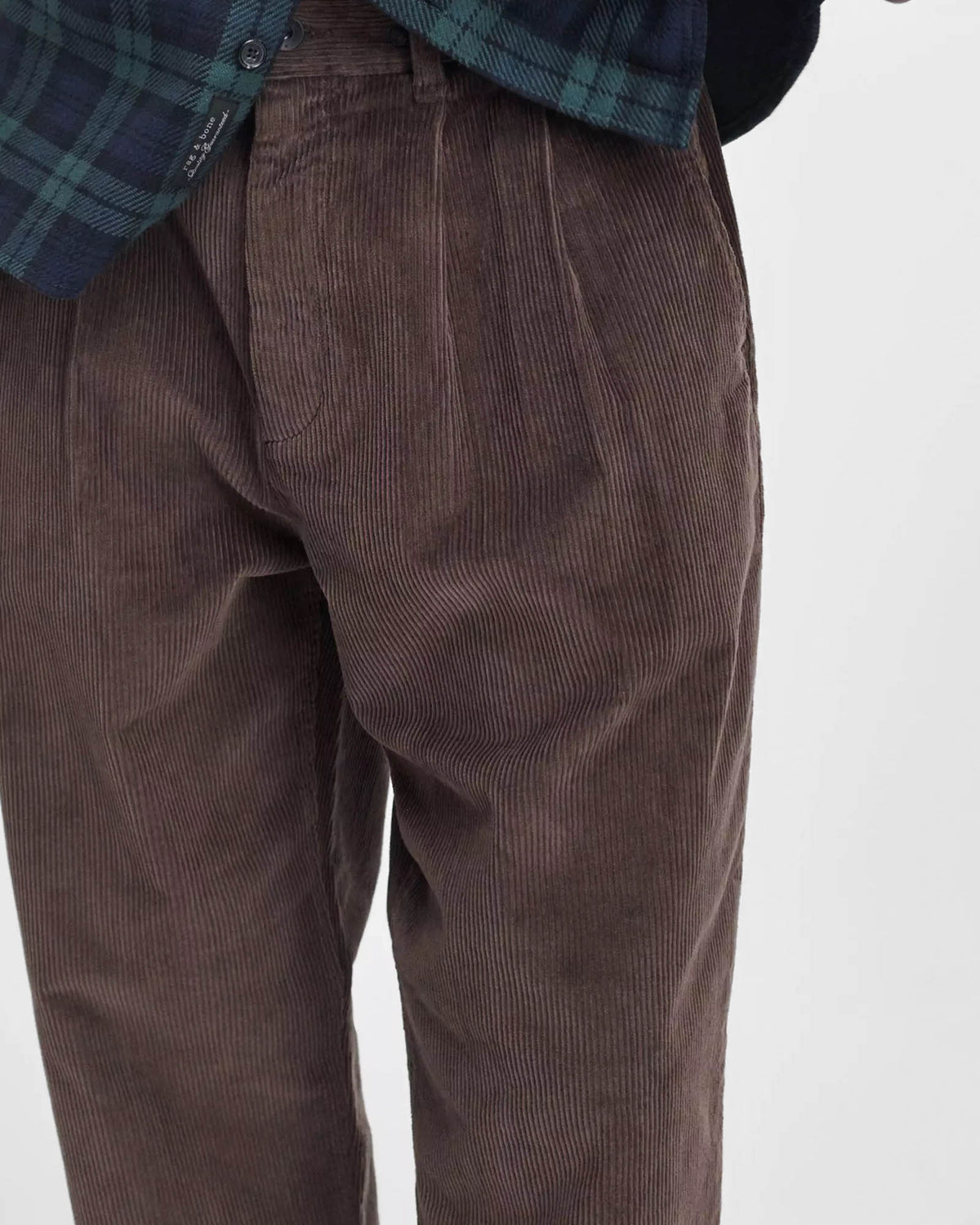 Pleated Corduroy Chino