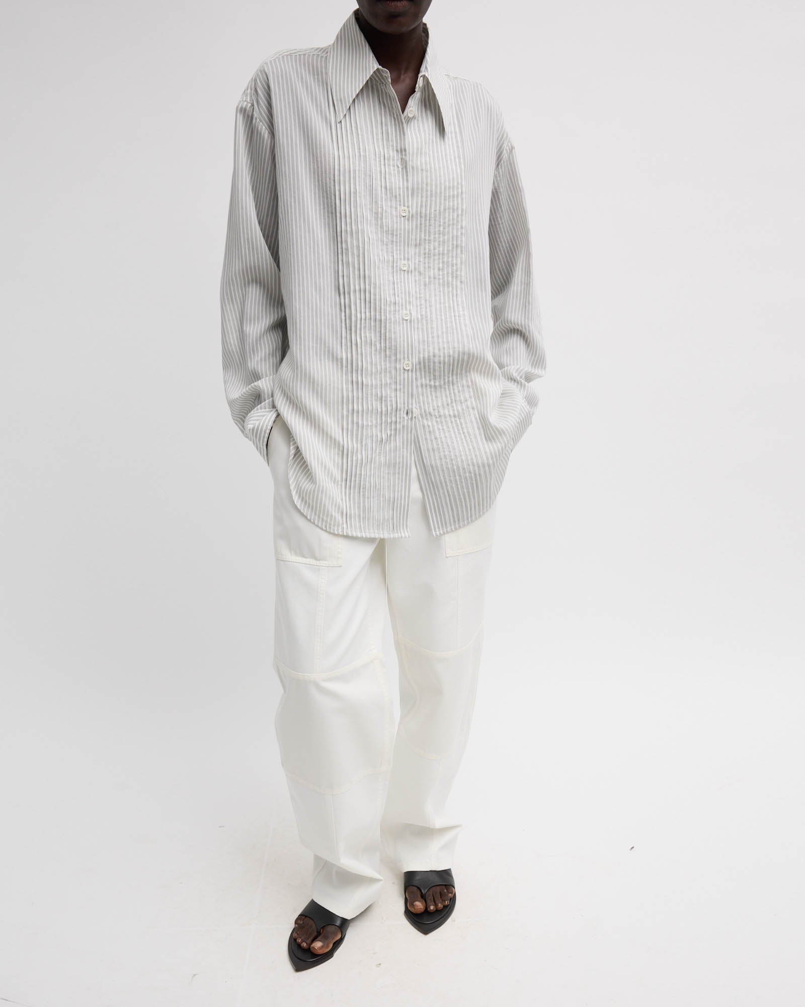 Stripe Pintuck Shirt