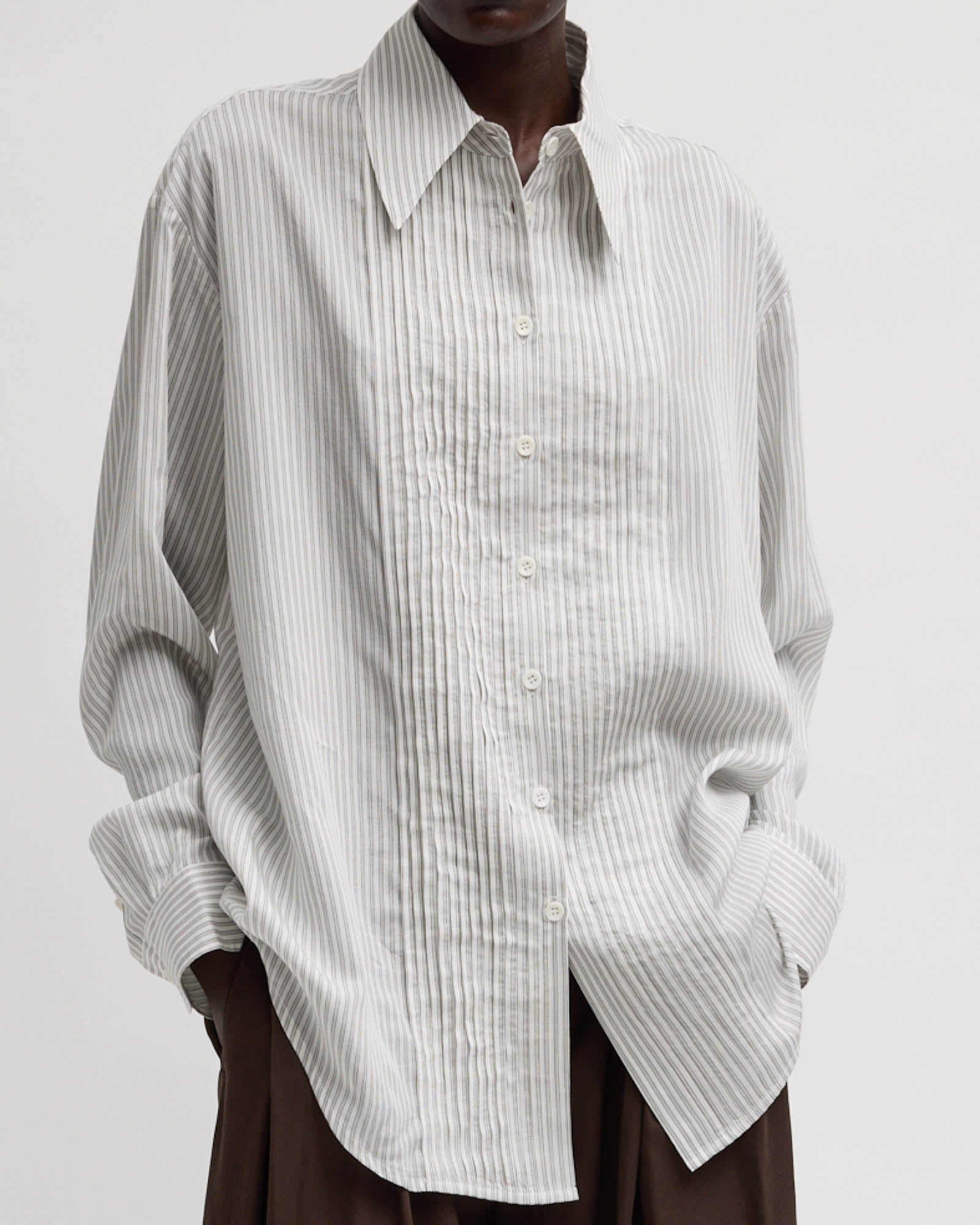 Stripe Pintuck Shirt