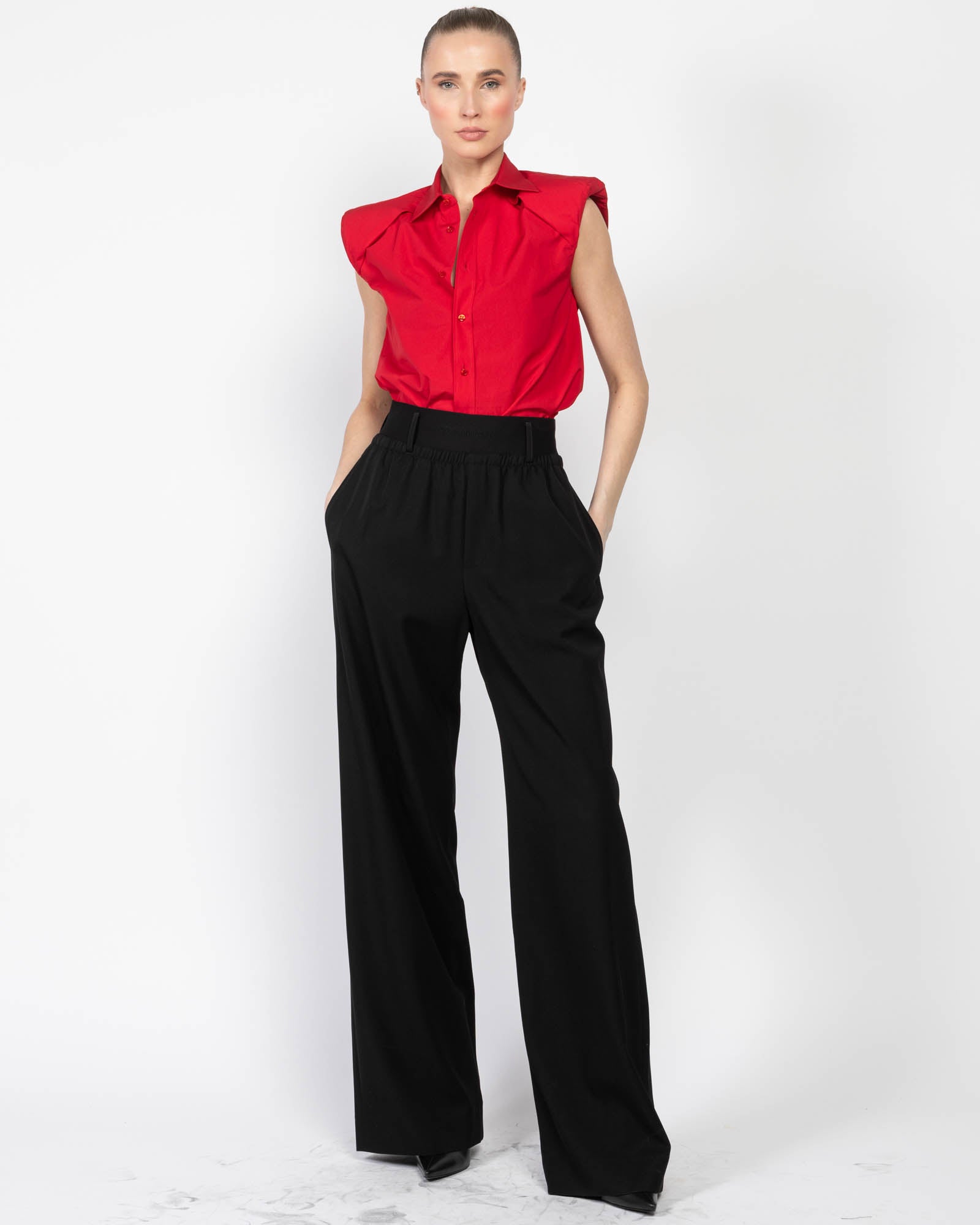 Sleeveless Shoulder Shirt