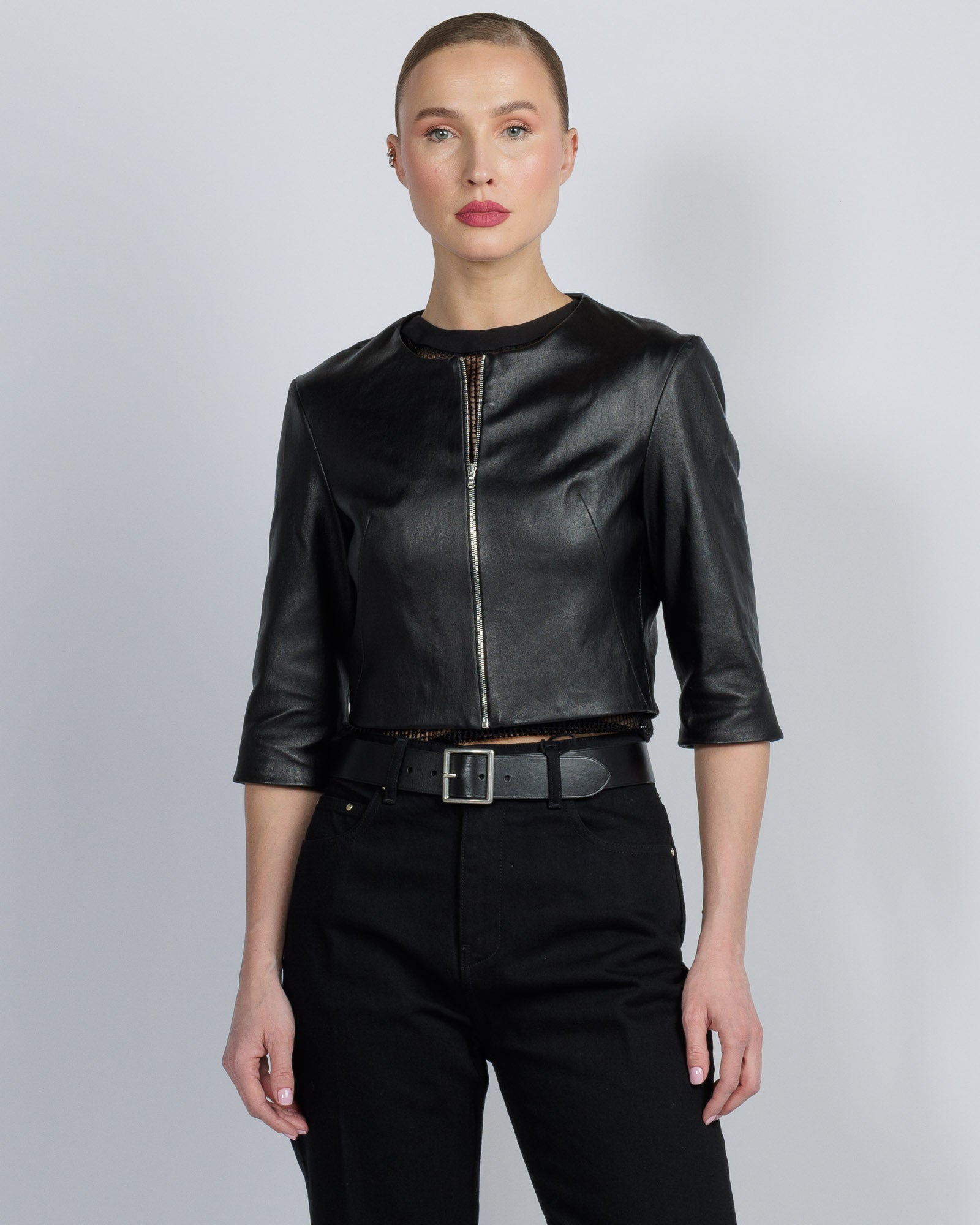 Crop Leather Jacket