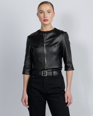 Crop Leather Jacket