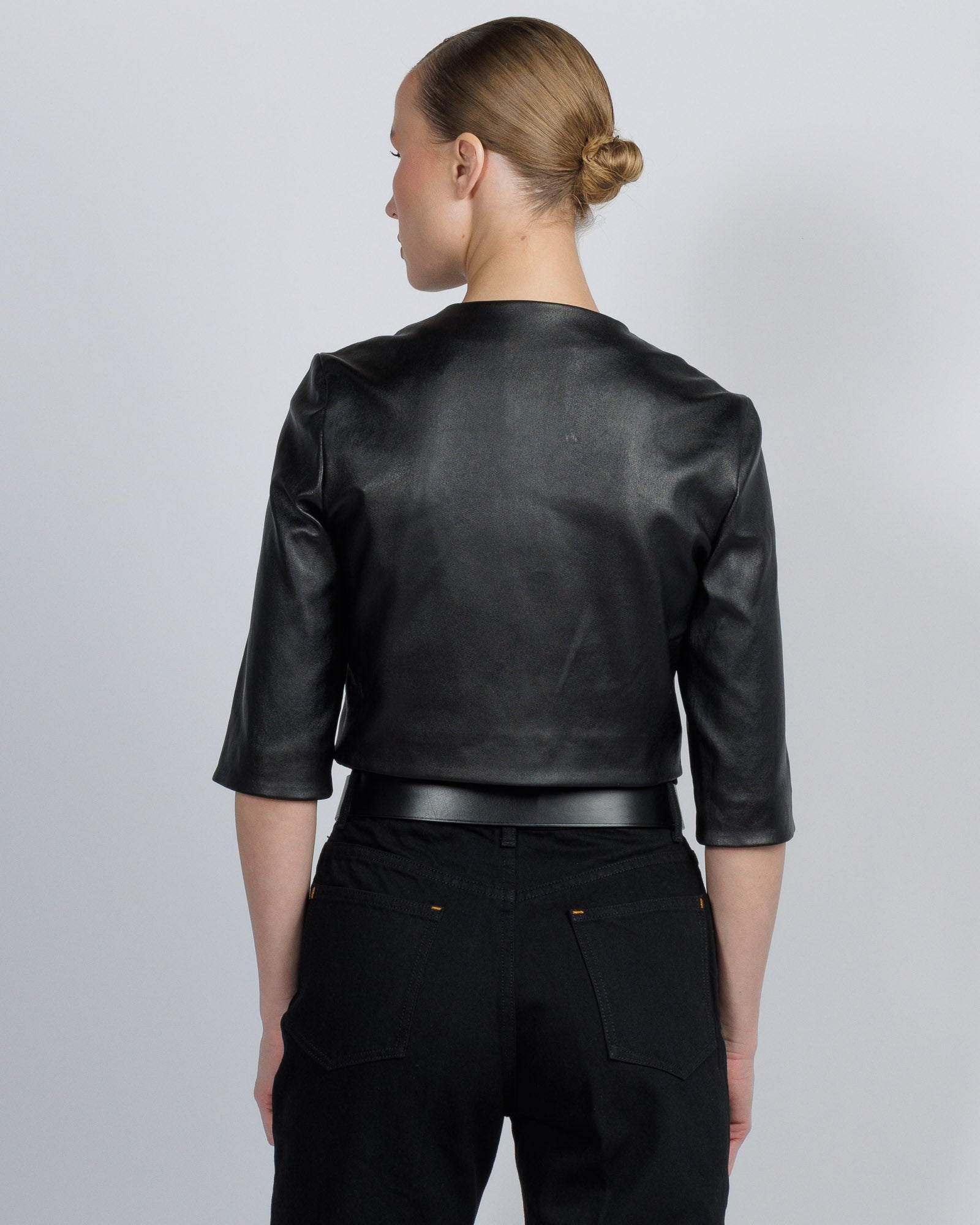 Crop Leather Jacket
