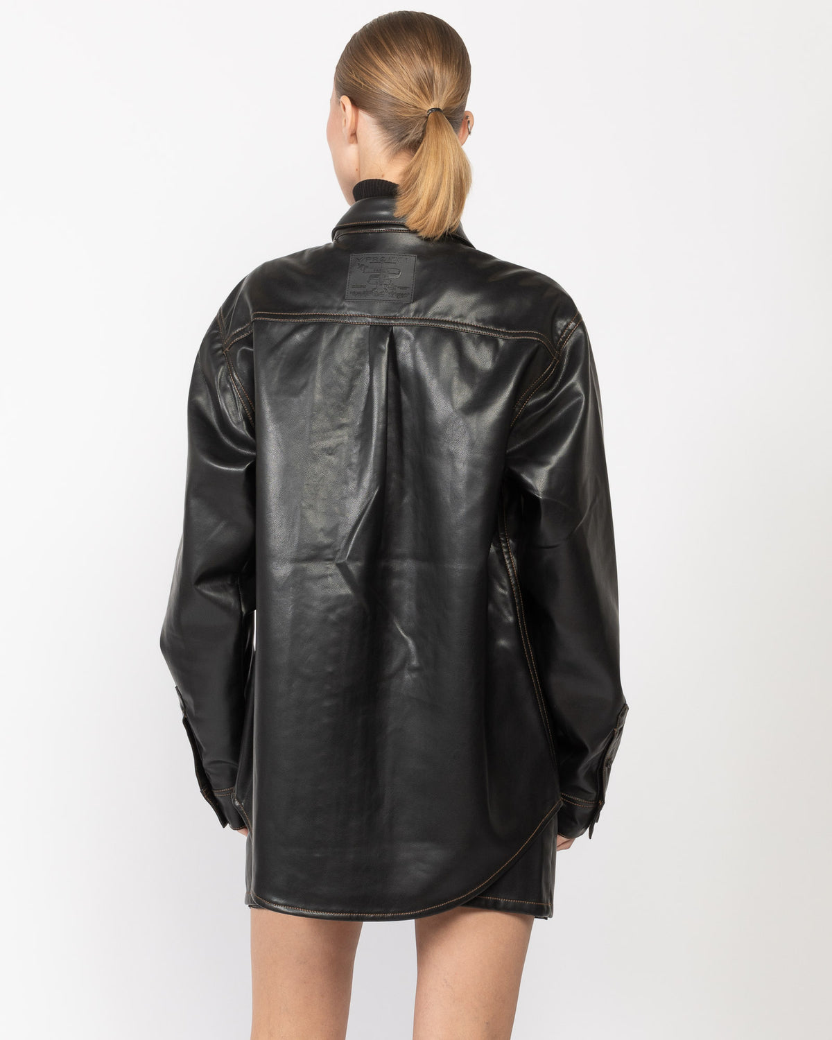 Y/PROJECT Hook & Eye Leather Shirt